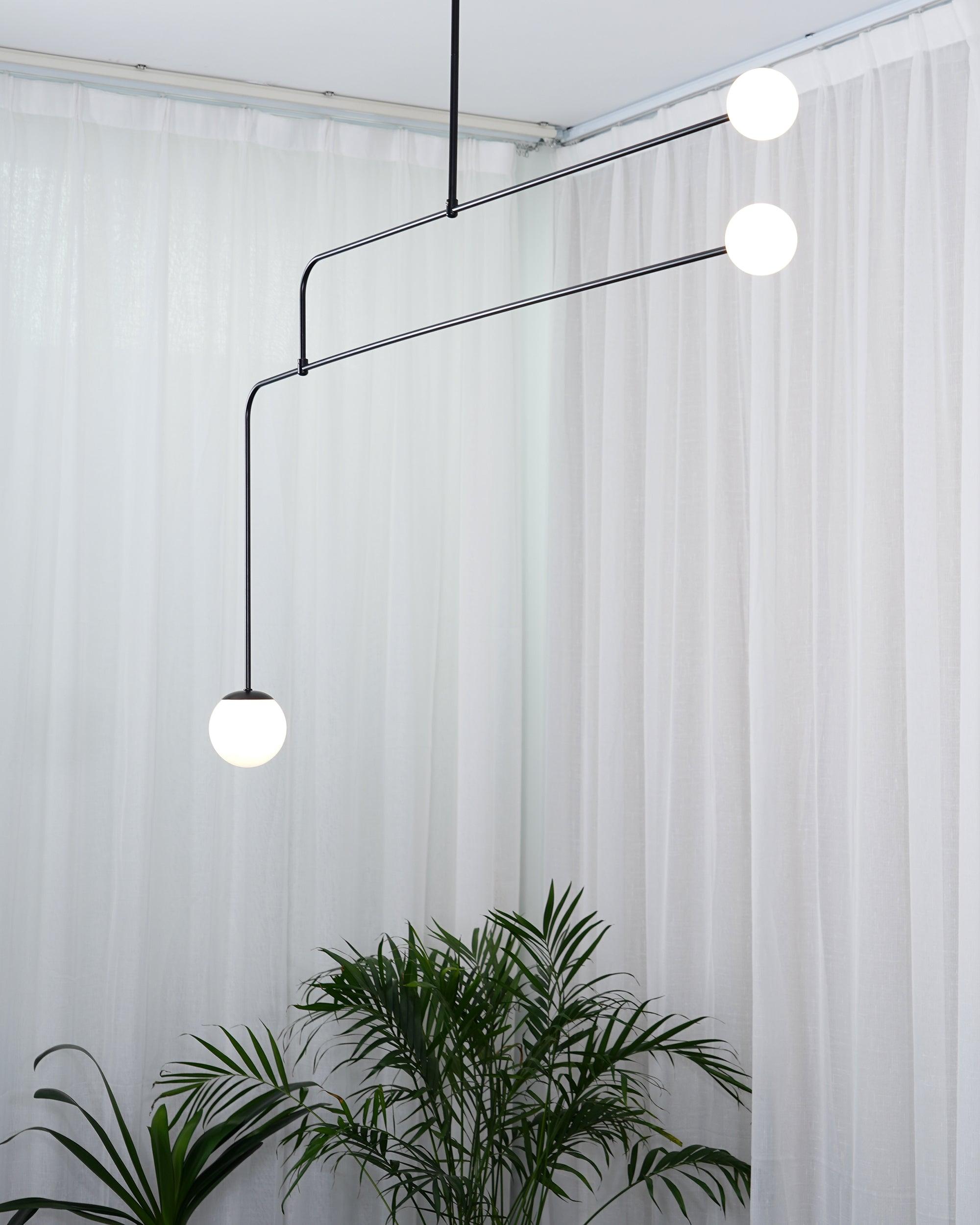 Lustra Lustre Mobile Noir Minimaliste