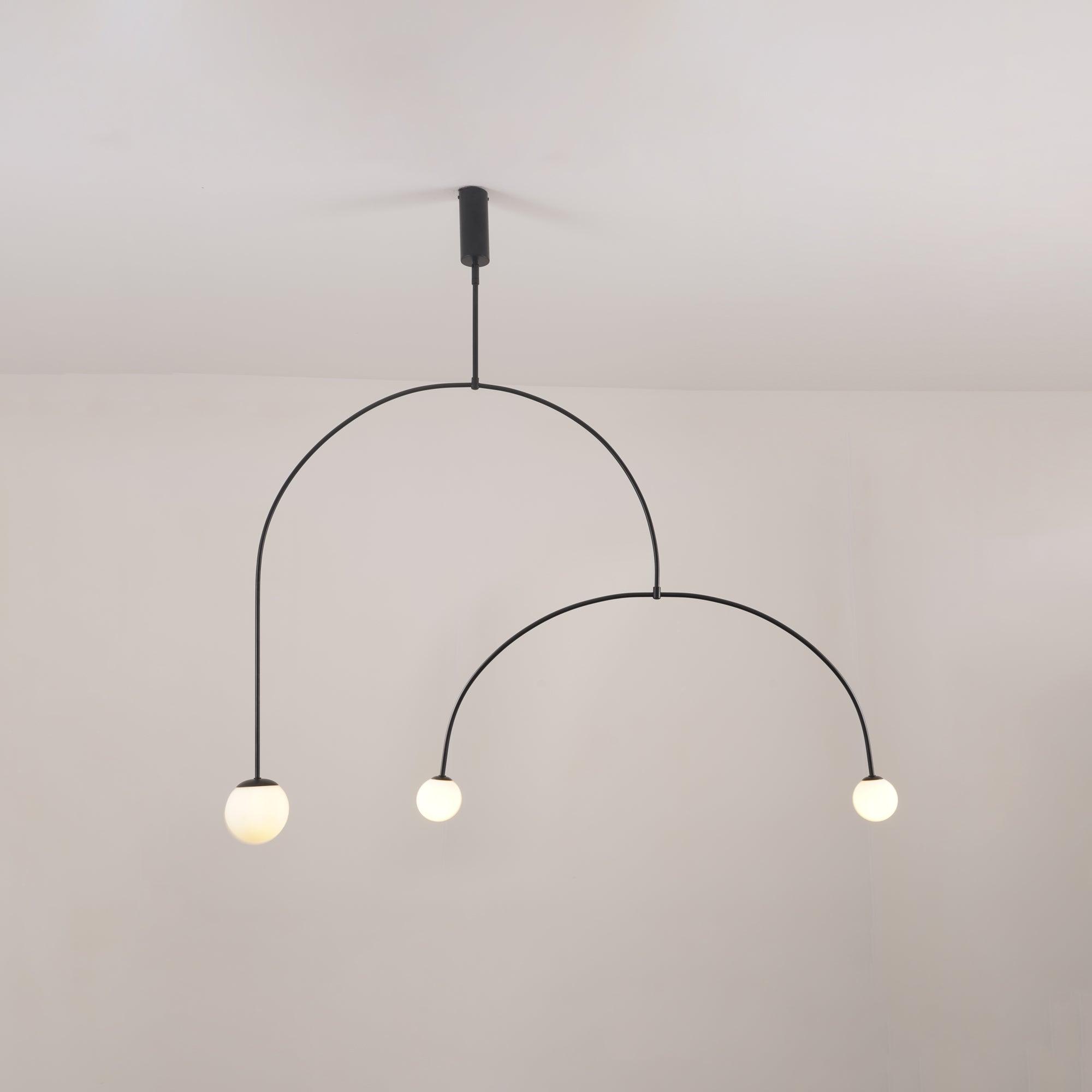 Lustra Lustre Mobile Noir Minimaliste