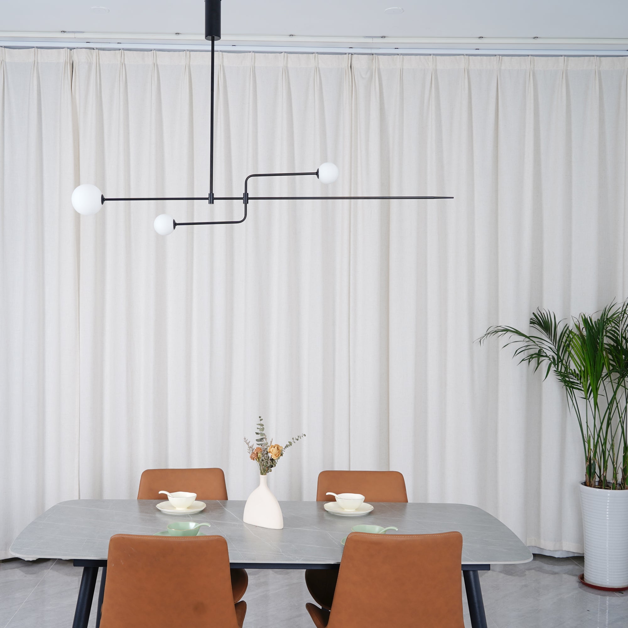 Lustra Lustre Mobile Noir Minimaliste