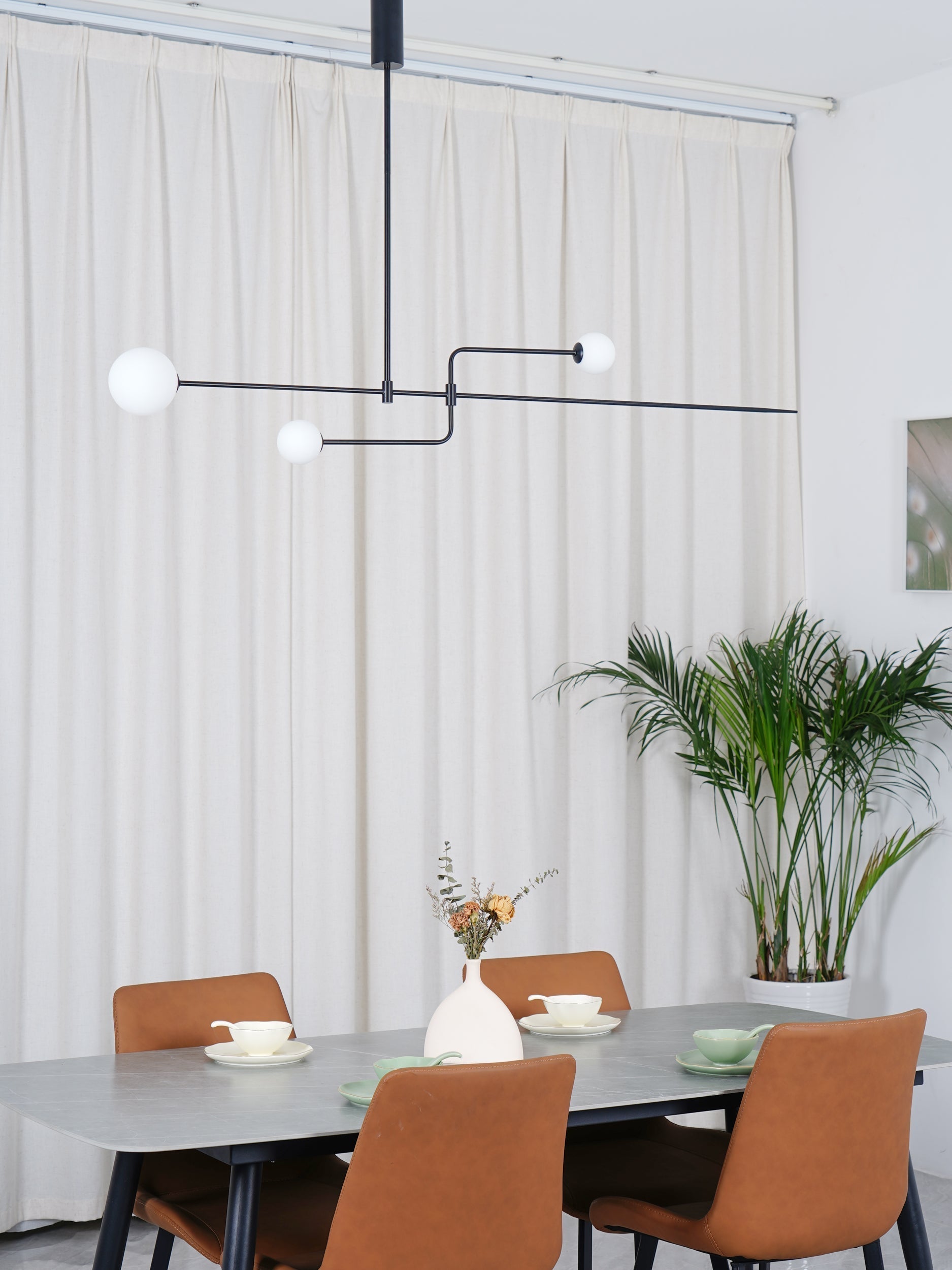 Lustra Lustre Mobile Noir Minimaliste