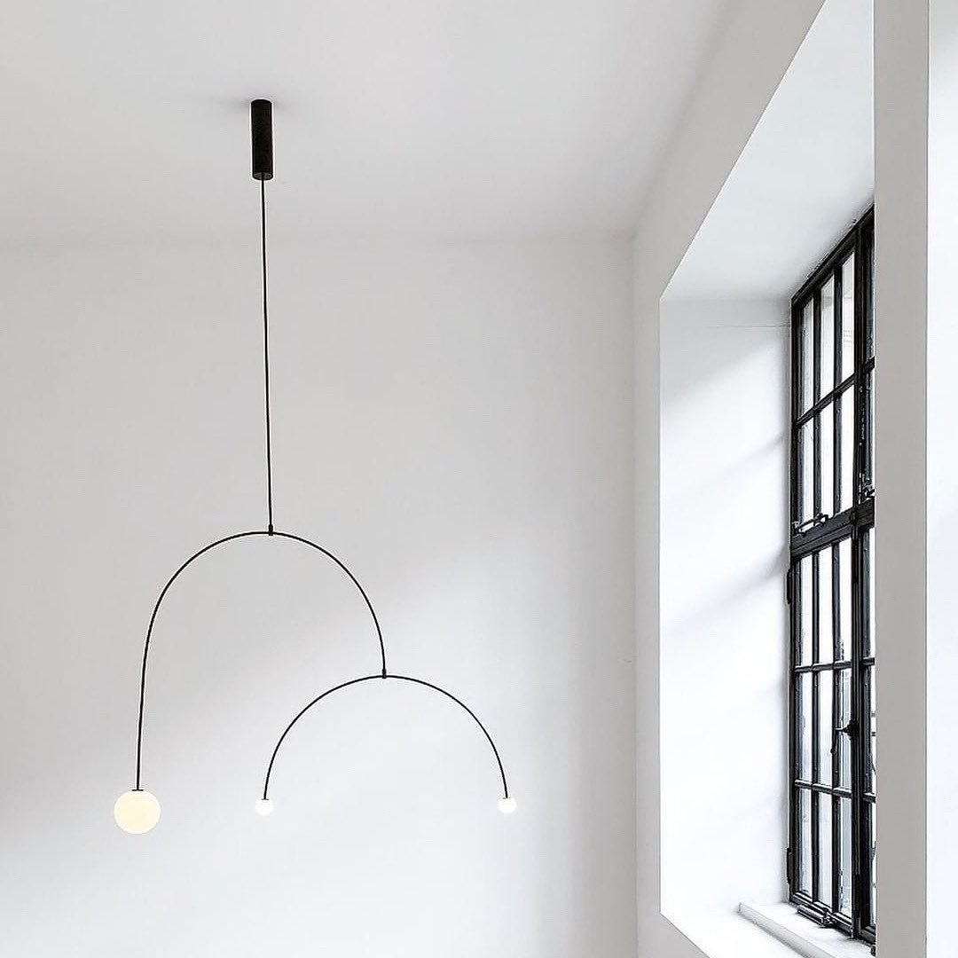 Lustra Lustre Mobile Noir Minimaliste