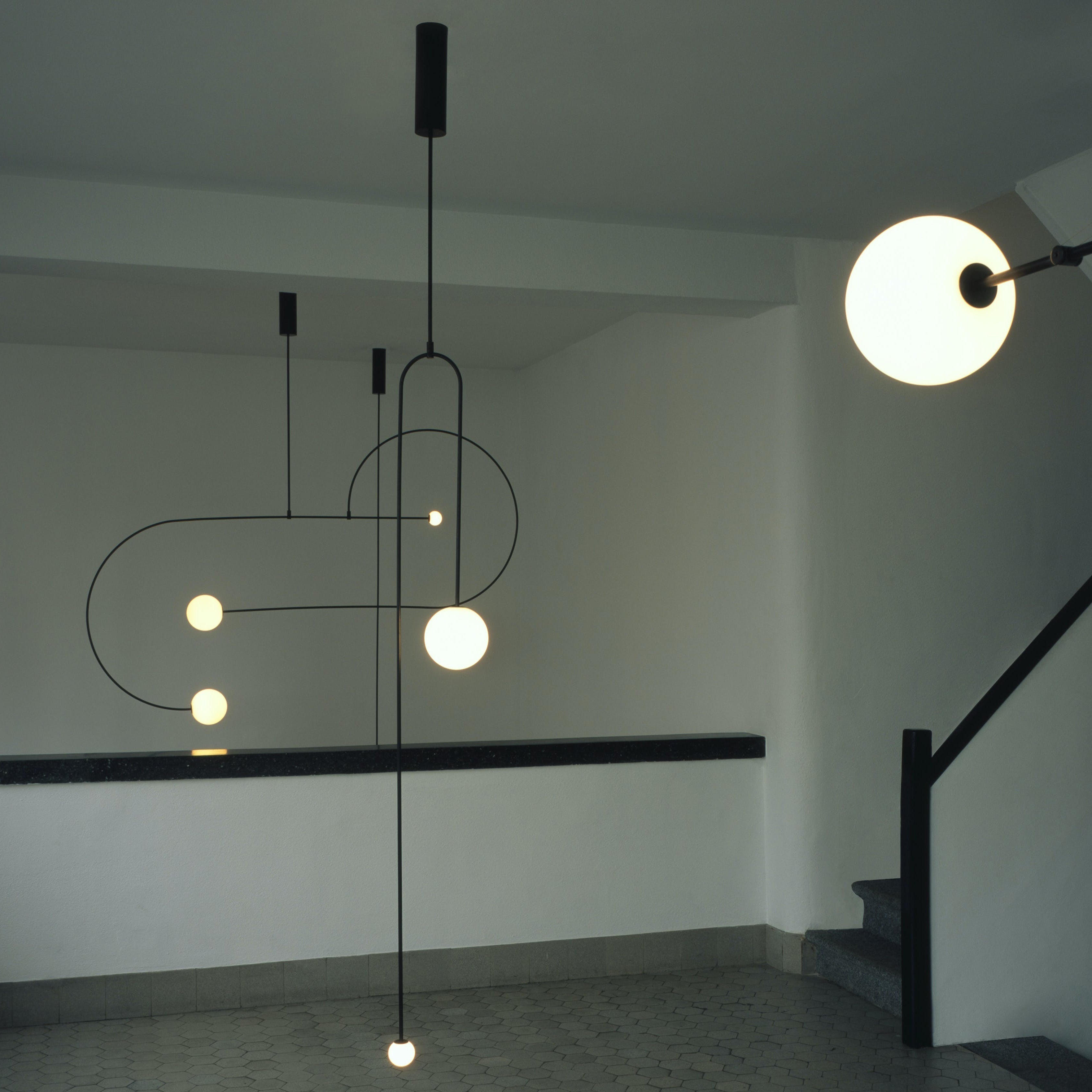 Lustra Lustre Mobile Noir Minimaliste