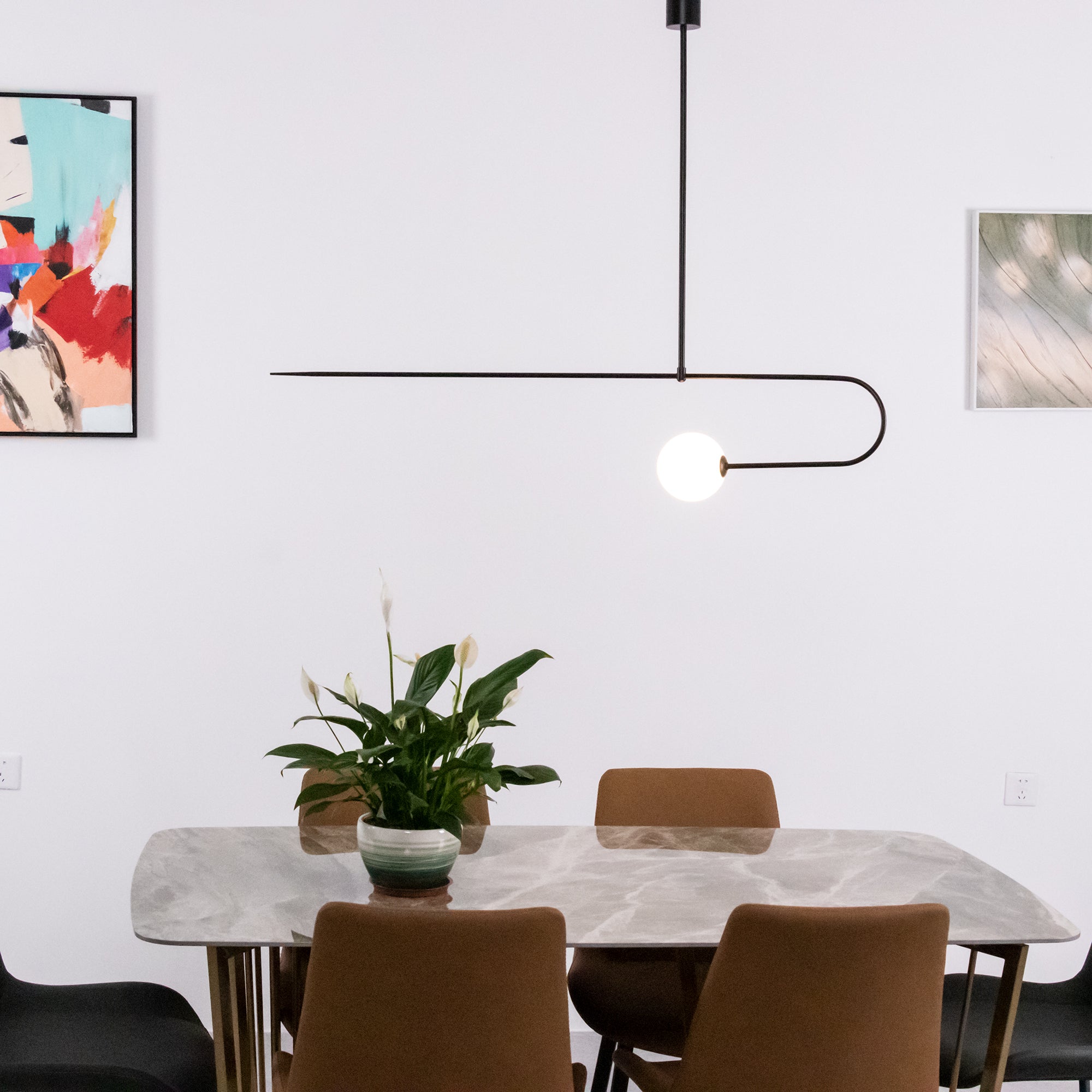 Lustra Lustre Mobile Noir Minimaliste