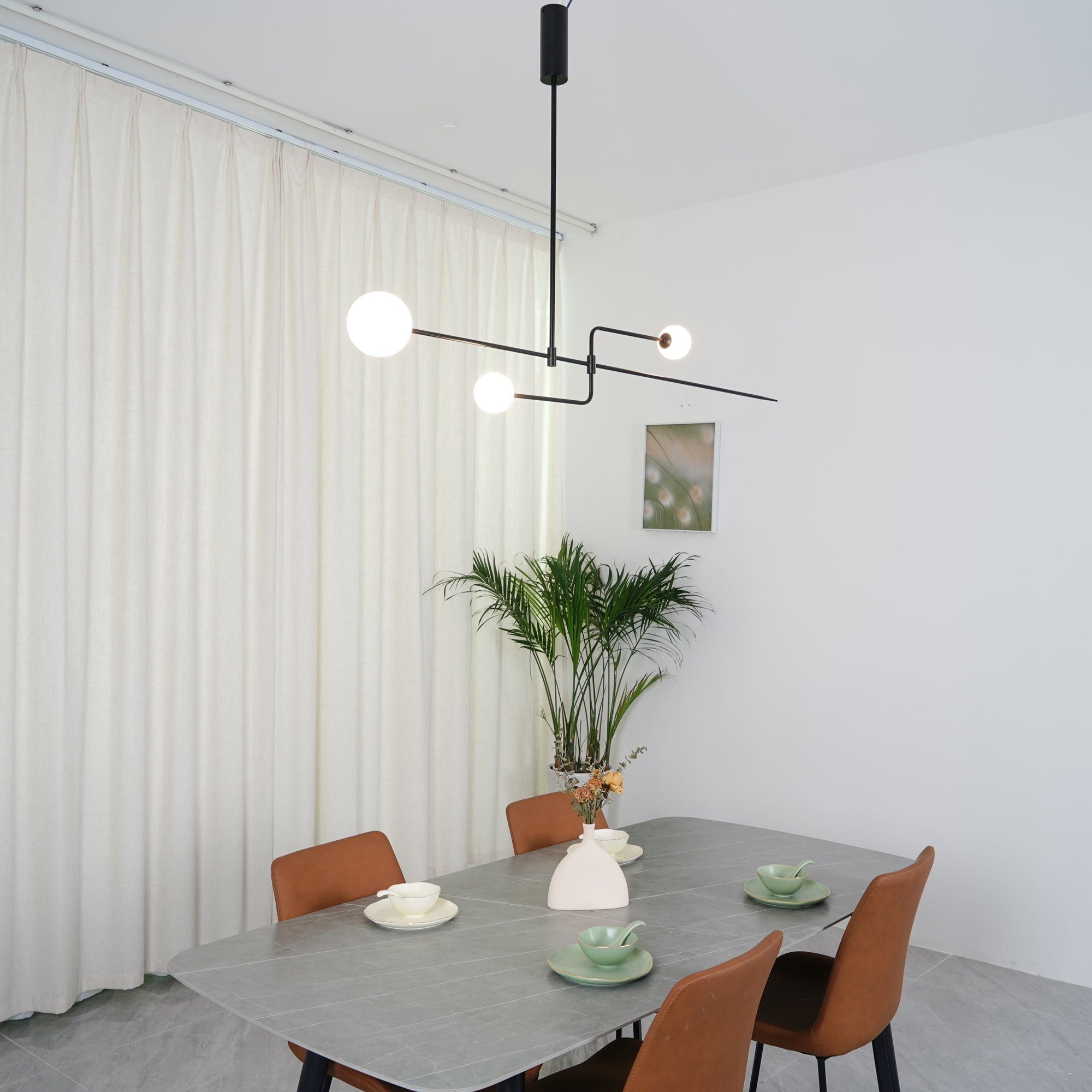 Lustra Lustre Mobile Noir Minimaliste