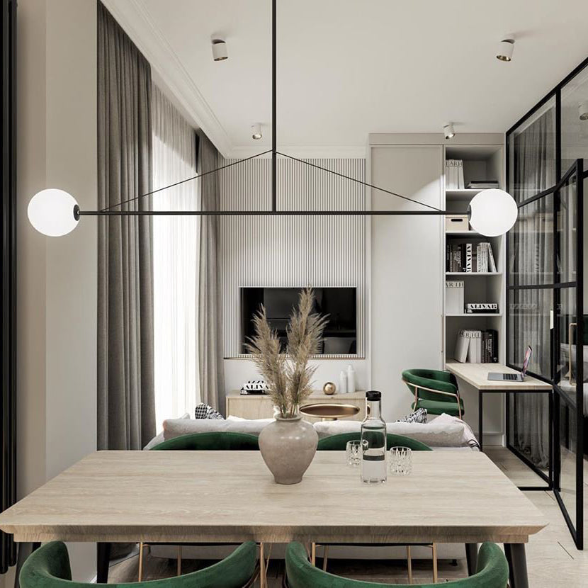 Lustra Lustre Mobile Noir Minimaliste