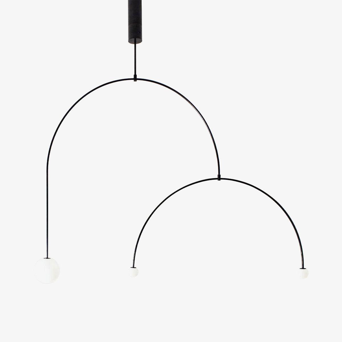 Lustra Lustre Mobile Noir Minimaliste