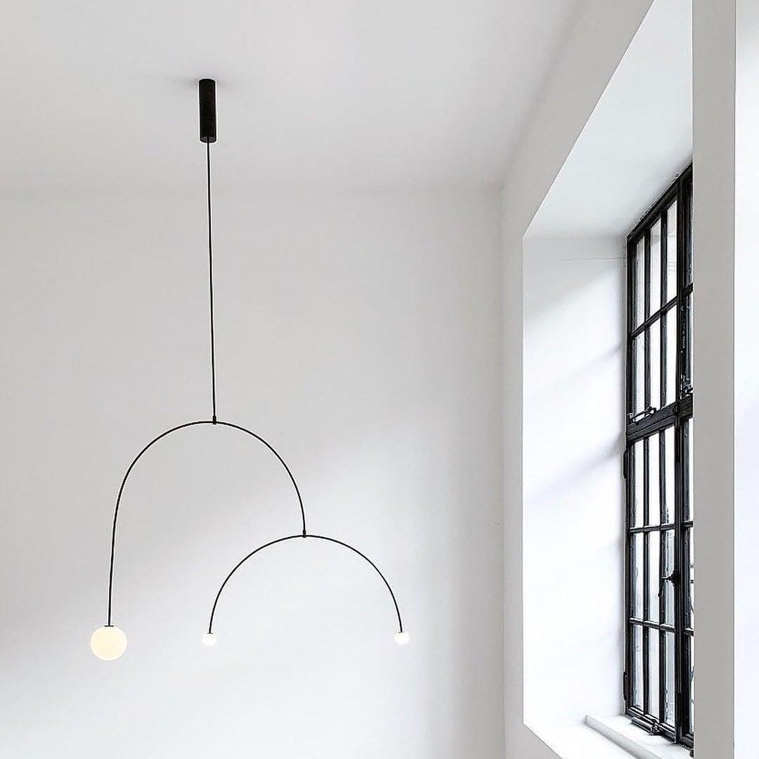 Lustra Lustre Mobile Noir Minimaliste