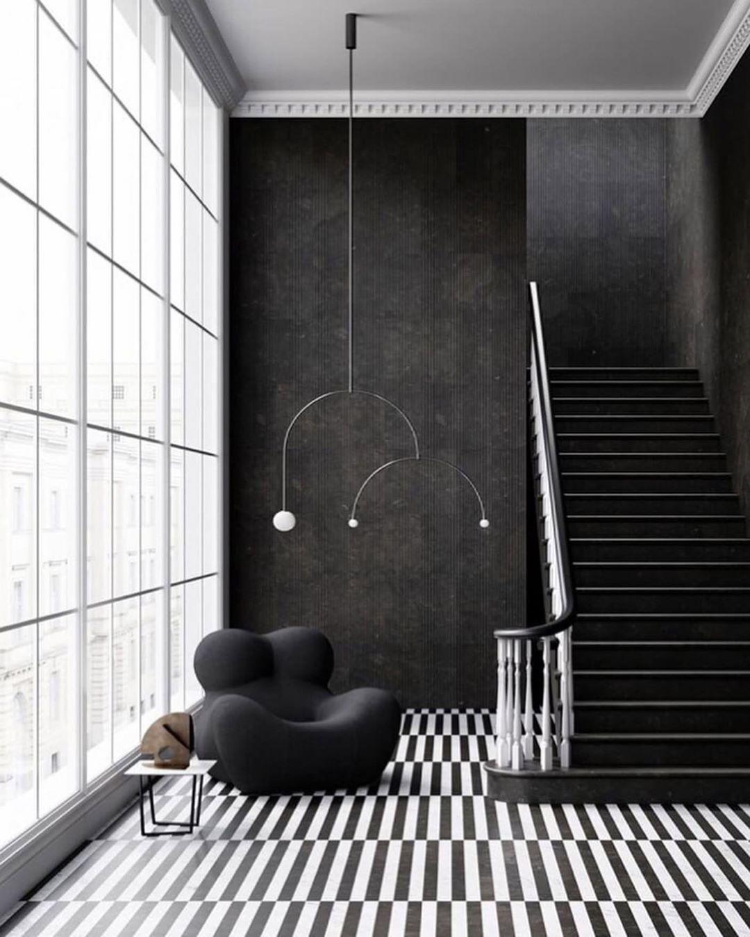 Lustra Lustre Mobile Noir Minimaliste