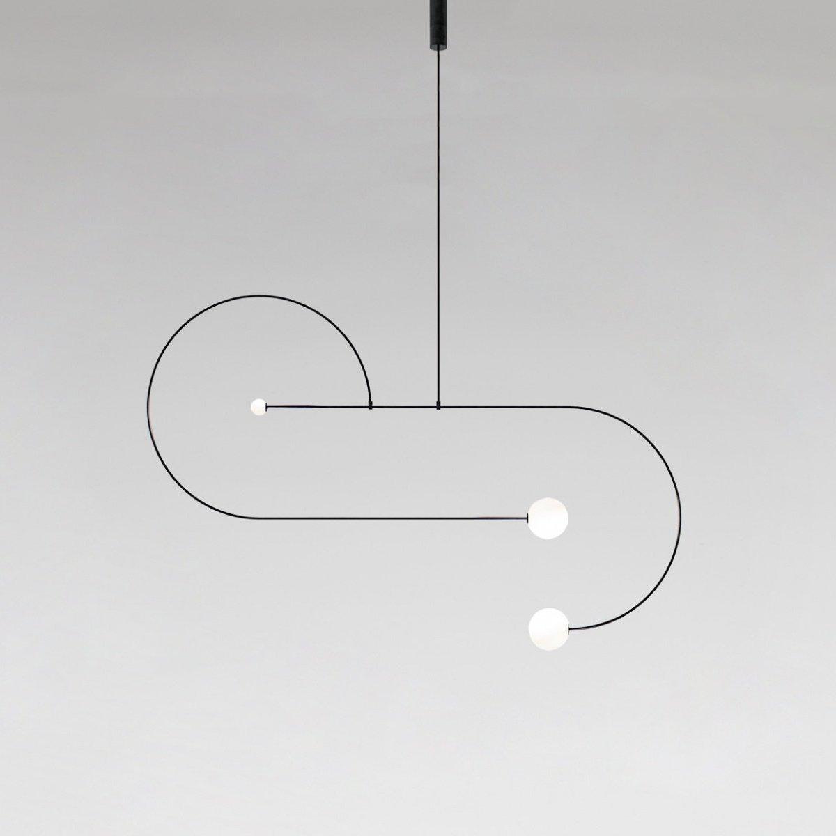 Lustra Lustre Mobile Noir Minimaliste