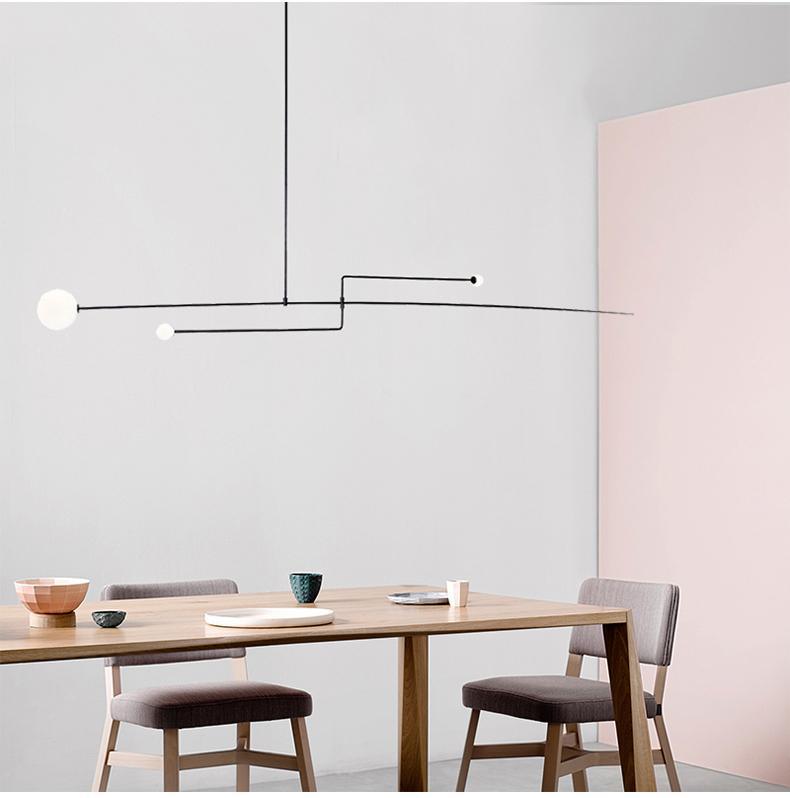 Lustra Lustre Mobile Noir Minimaliste