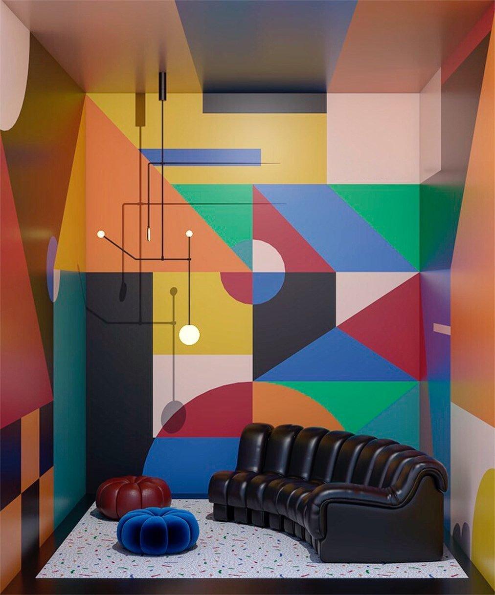 Lustra Lustre Mobile Noir Minimaliste