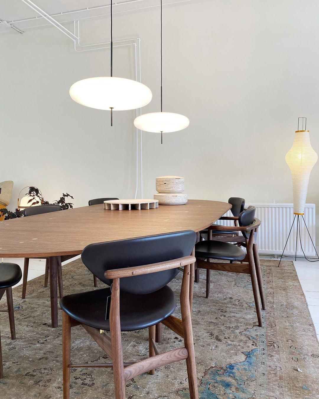 Lustra Suspension Noir Peint Réuni pour Salon