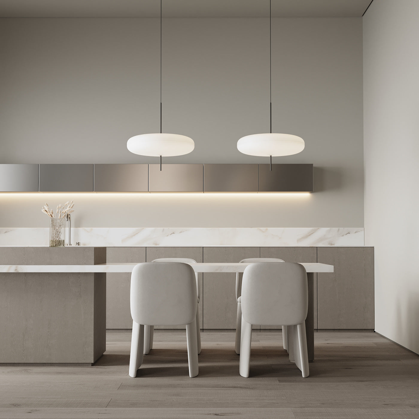 Lustra Suspension Noir Peint Réuni pour Salon
