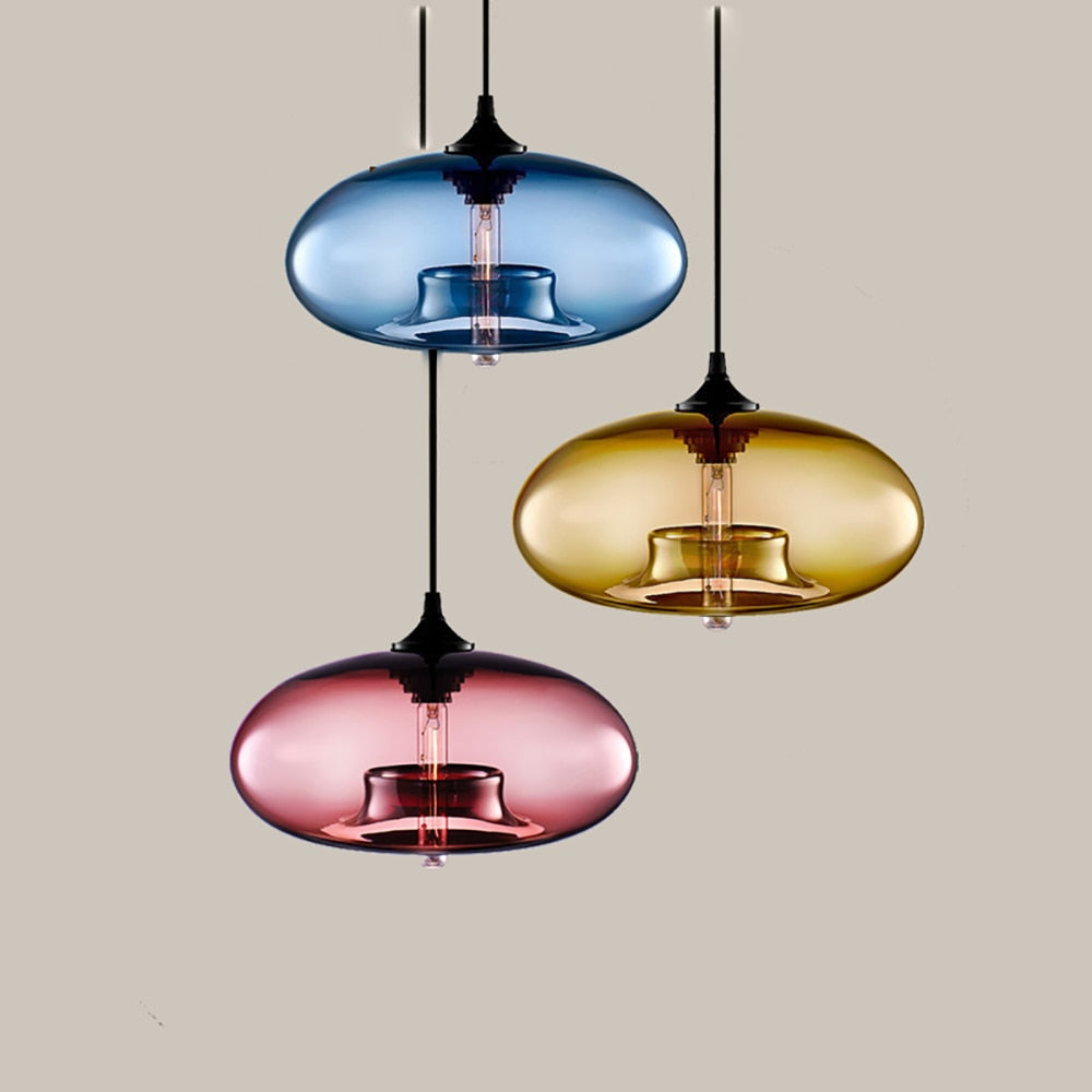 Lurea Lampes Suspendues en Verre Modernes Nordiques Chambre à Coucher