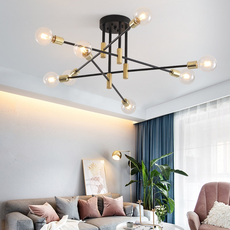 Lindsy Lustre Métal Design Moderne. Plusieurs Ampoules