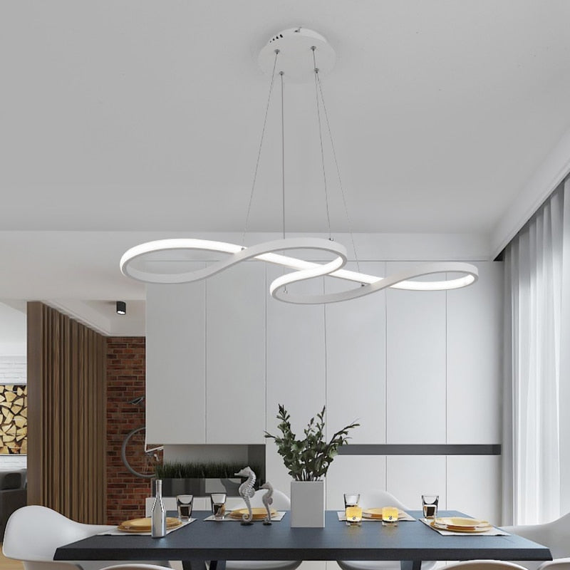 Durell Suspension Linéaire Nordique Noir/Blanc/Or. Chambre