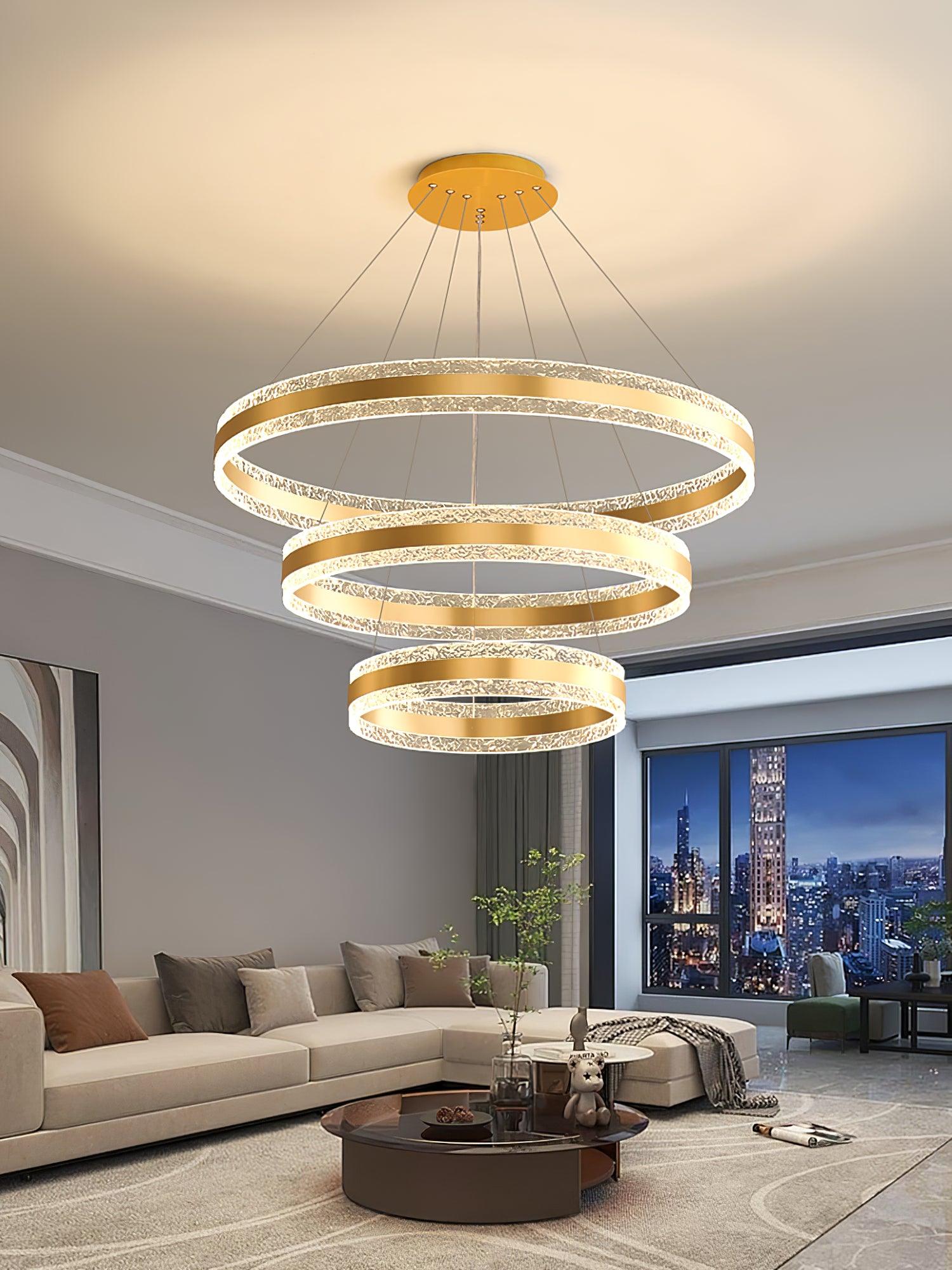 Lustra Suspension Lampe Cercles LED Modernes