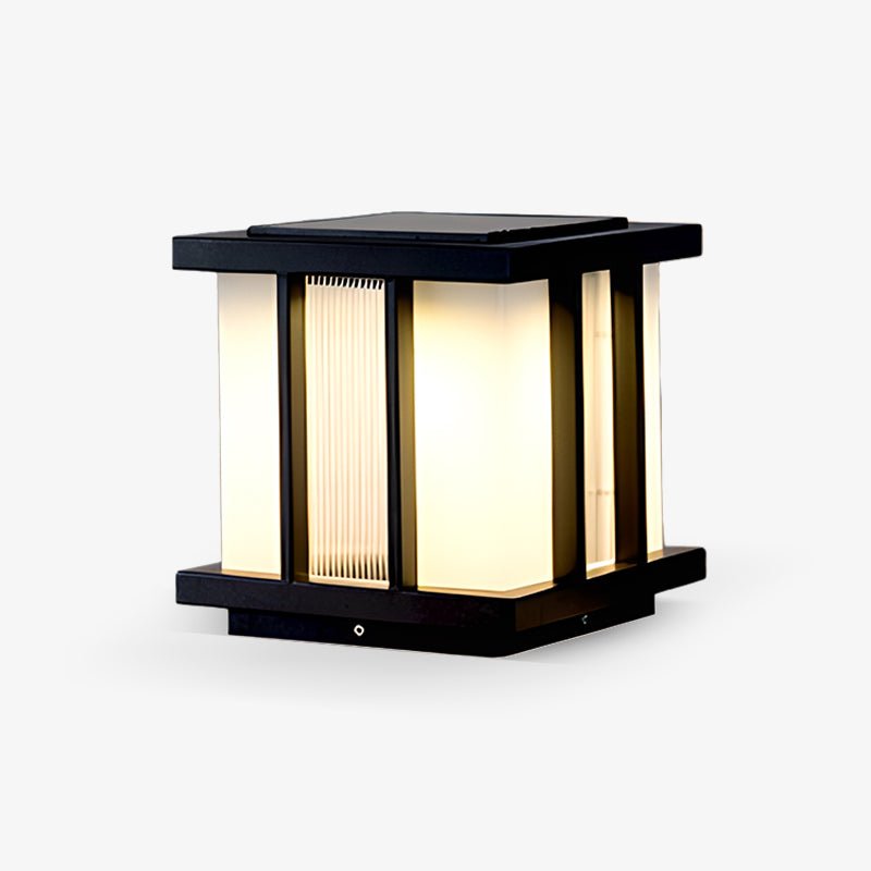 Alraeir Lampe Solaire Extérieure Cube en Verre Moderne