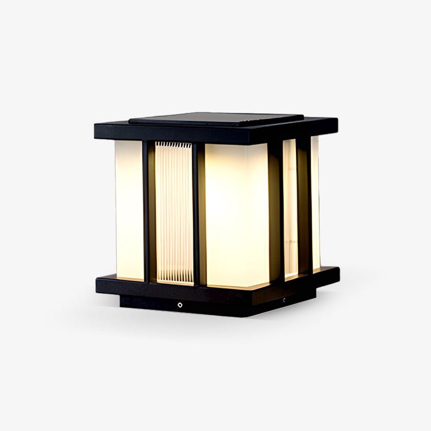 Alraeir Lampe Solaire Extérieure Cube en Verre Moderne