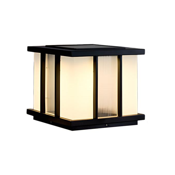 Alraeir Lampe Solaire Extérieure Cube en Verre Moderne