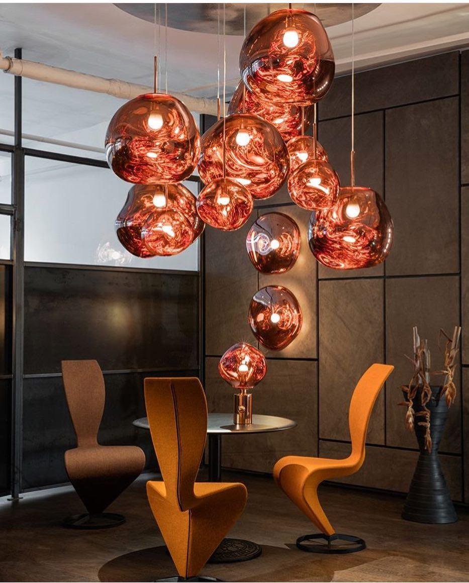 Lustra Suspension Luminaire Moderne Lava Acrylique