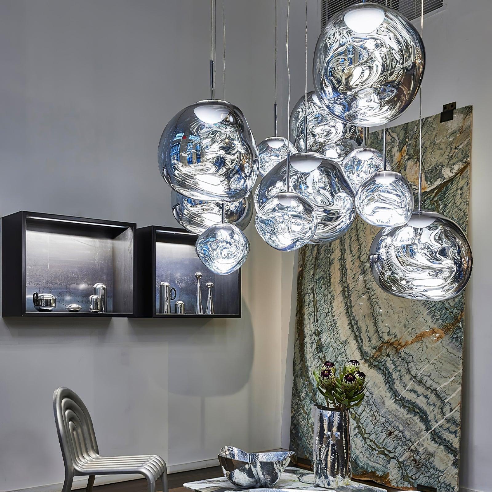 Lustra Suspension Luminaire Moderne Lava Acrylique