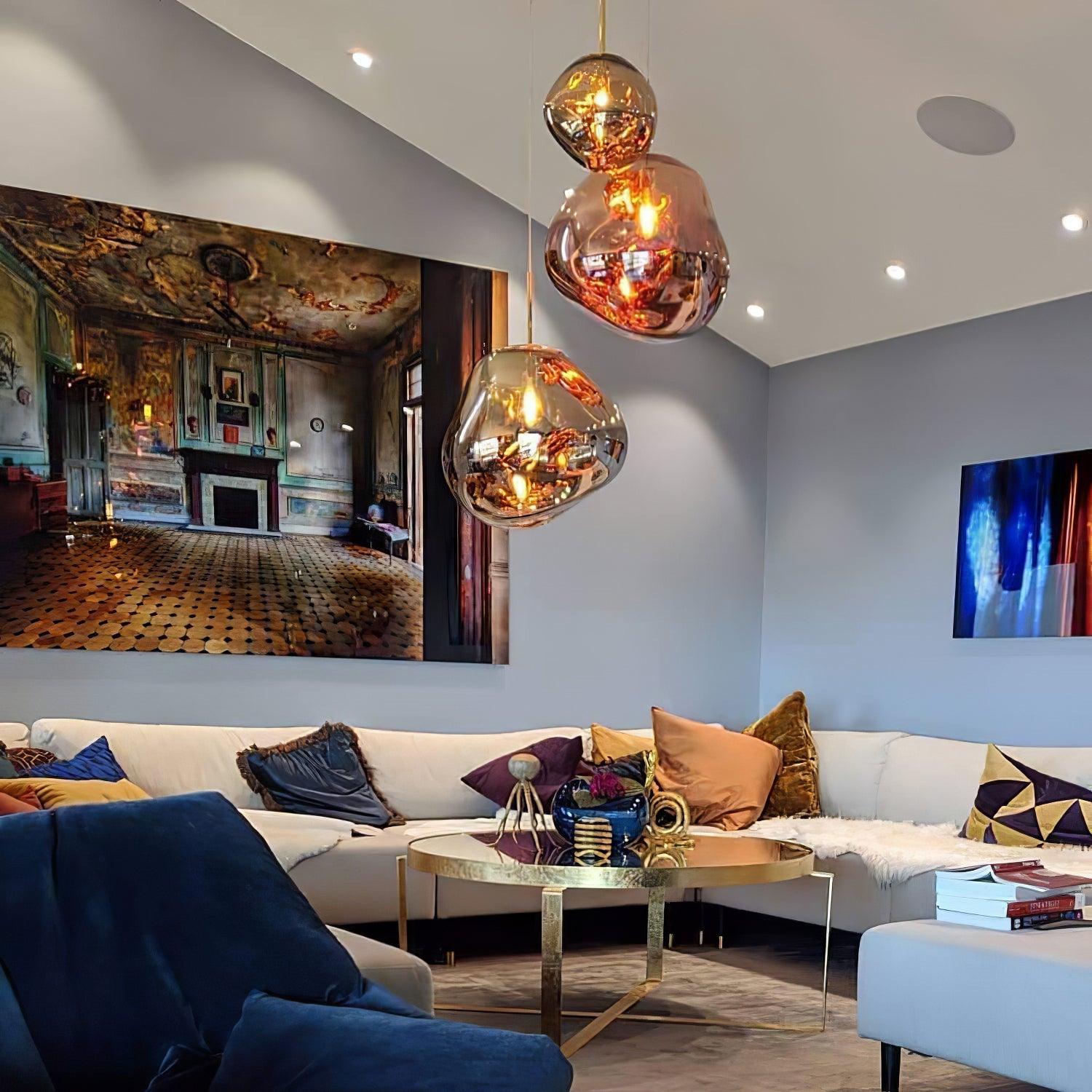 Lustra Suspension Luminaire Moderne Lava Acrylique