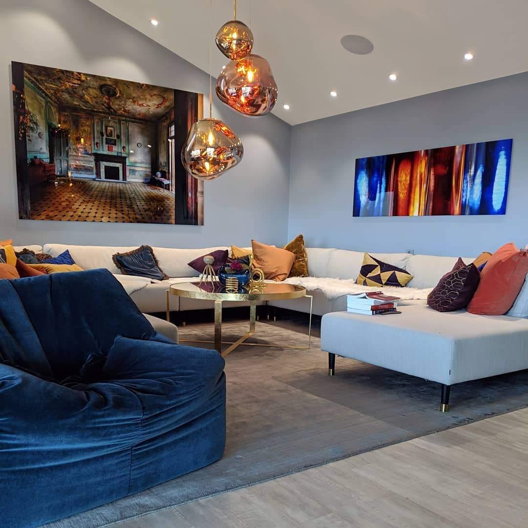 Lustra Suspension Luminaire Moderne Lava Acrylique