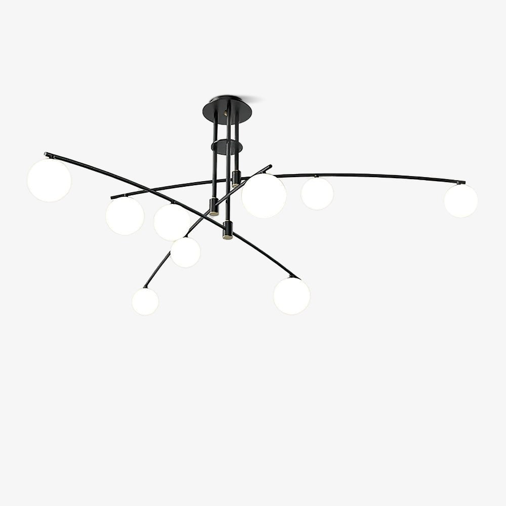 Lustra Lustre à Long Bras Moderne 6 Lumières