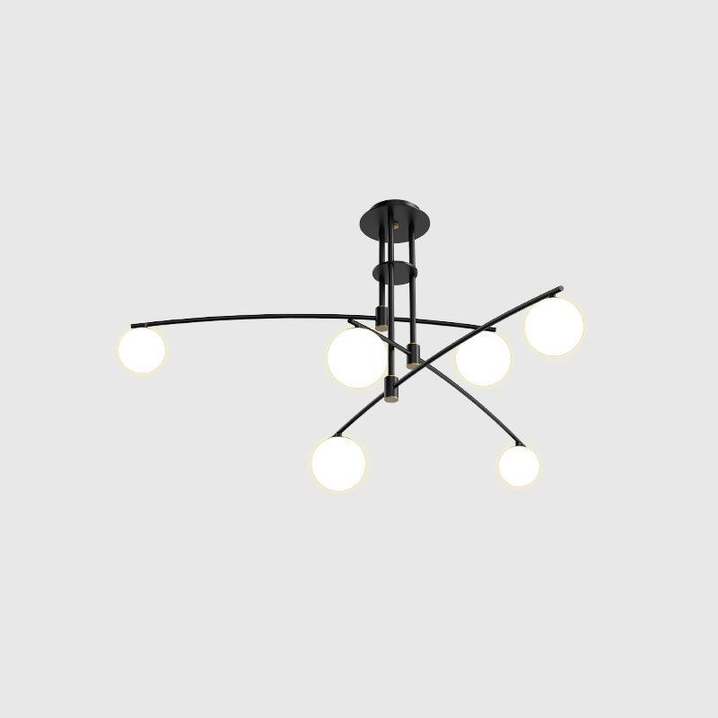 Lustra Lustre à Long Bras Moderne 6 Lumières