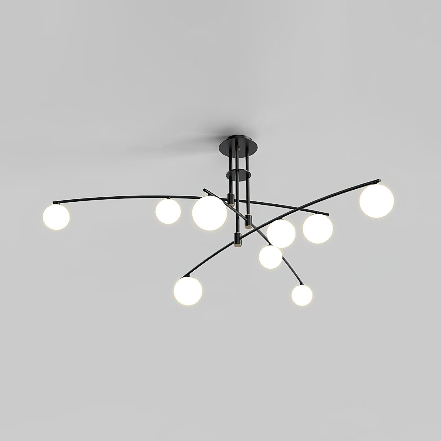 Lustra Lustre à Long Bras Moderne 6 Lumières