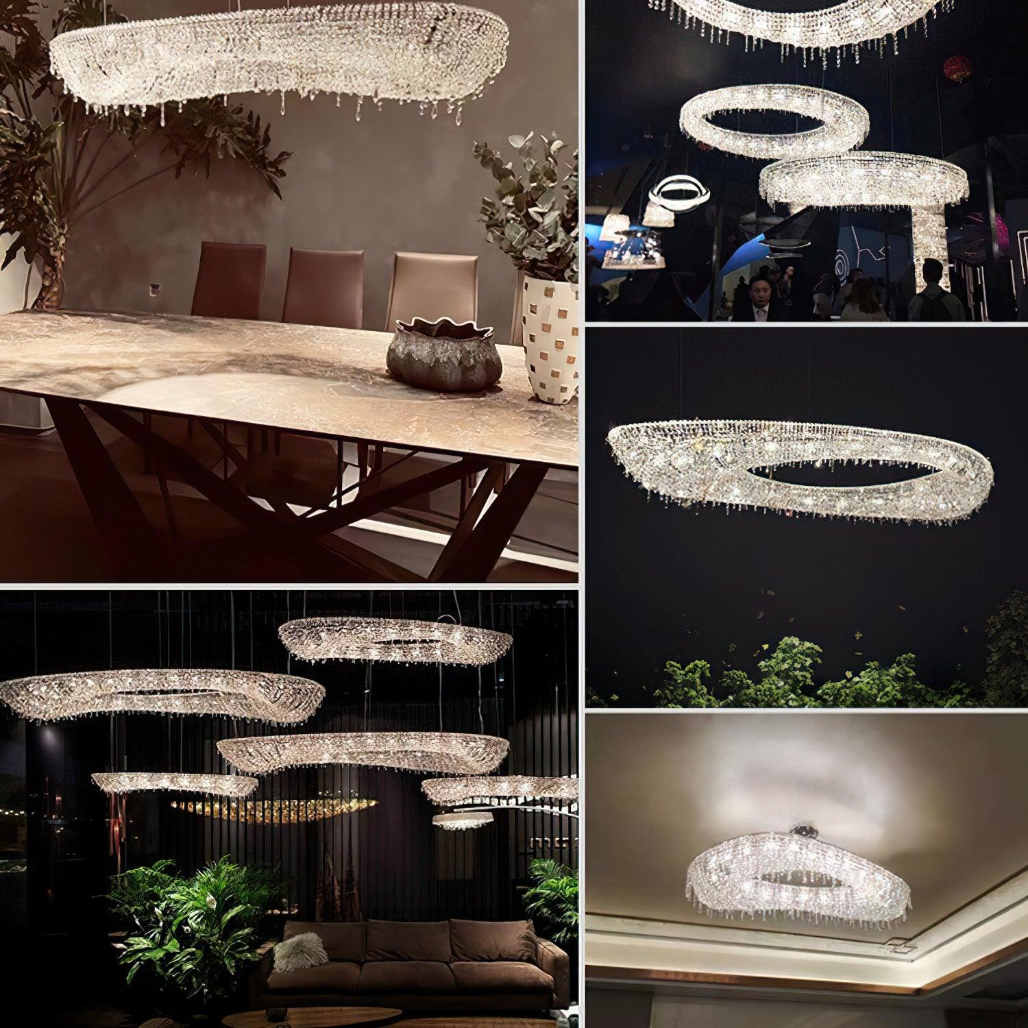 Aeliora Orné Crystal Suspension Lumière