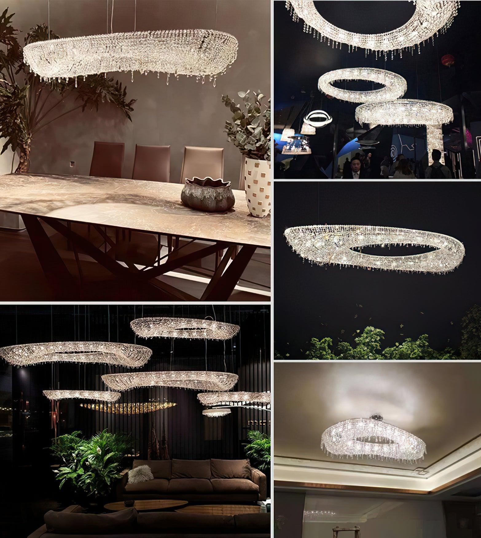 Aeliora Orné Crystal Suspension Lumière