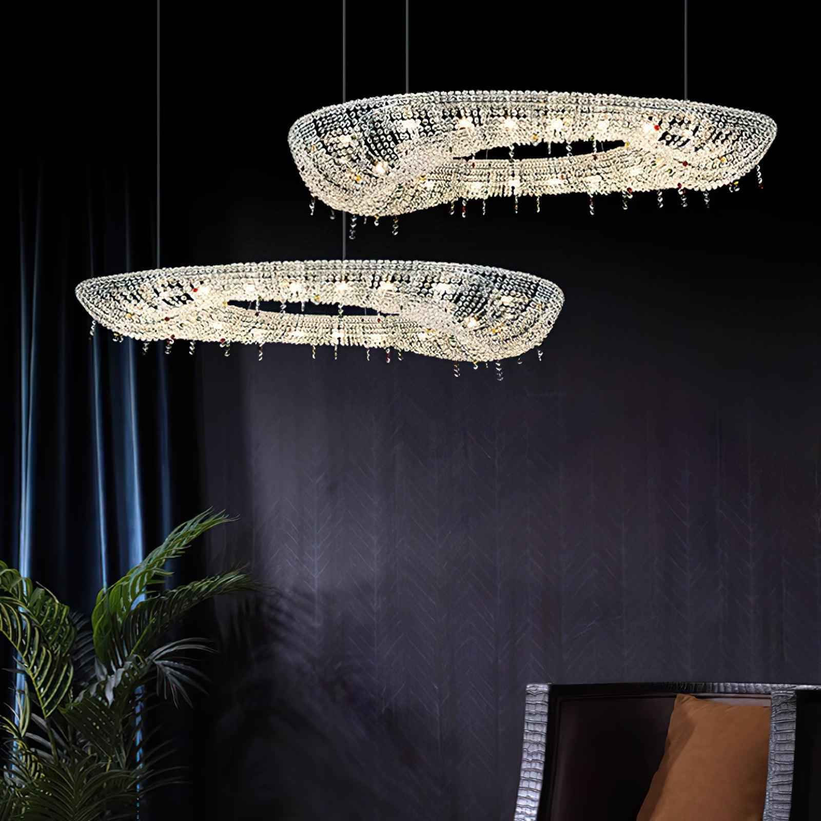 Aeliora Orné Crystal Suspension Lumière