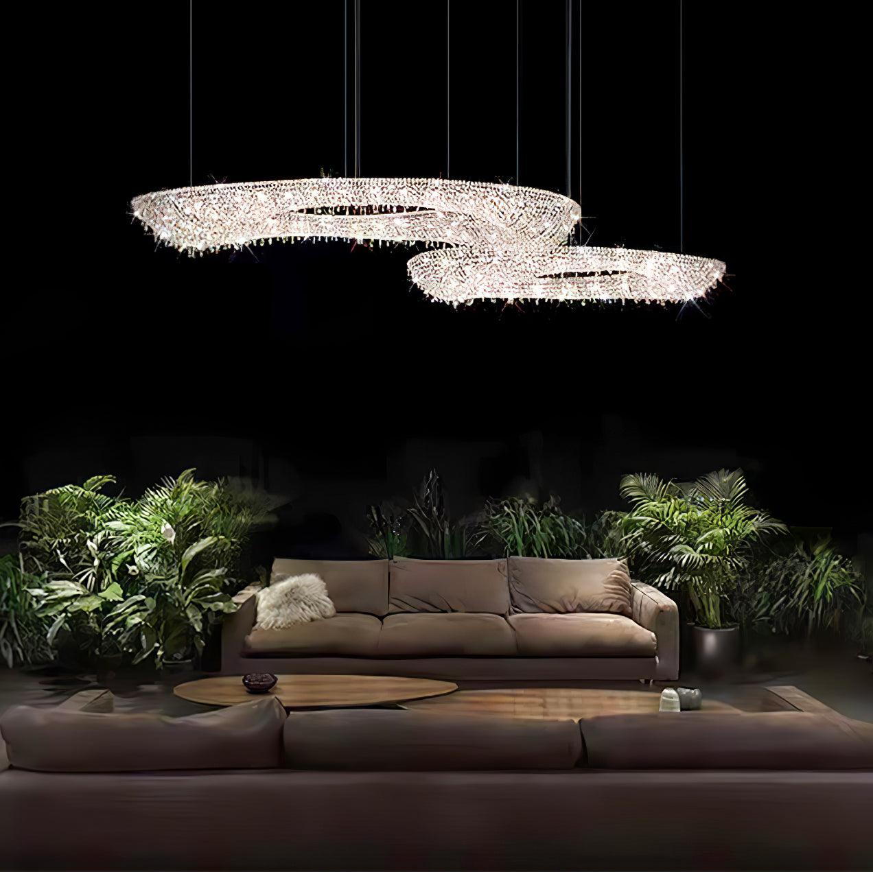 Aeliora Orné Crystal Suspension Lumière