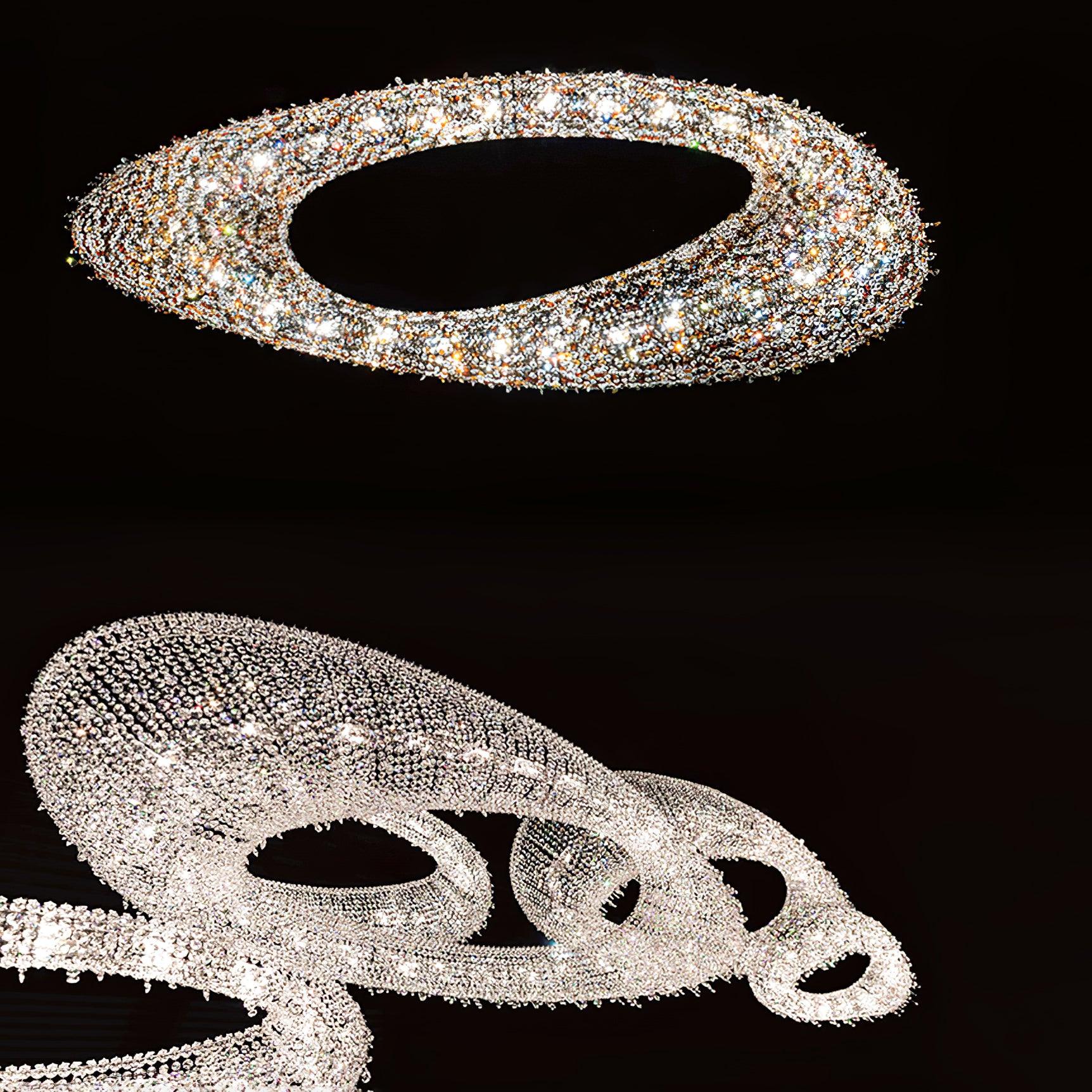 Aeliora Orné Crystal Suspension Lumière