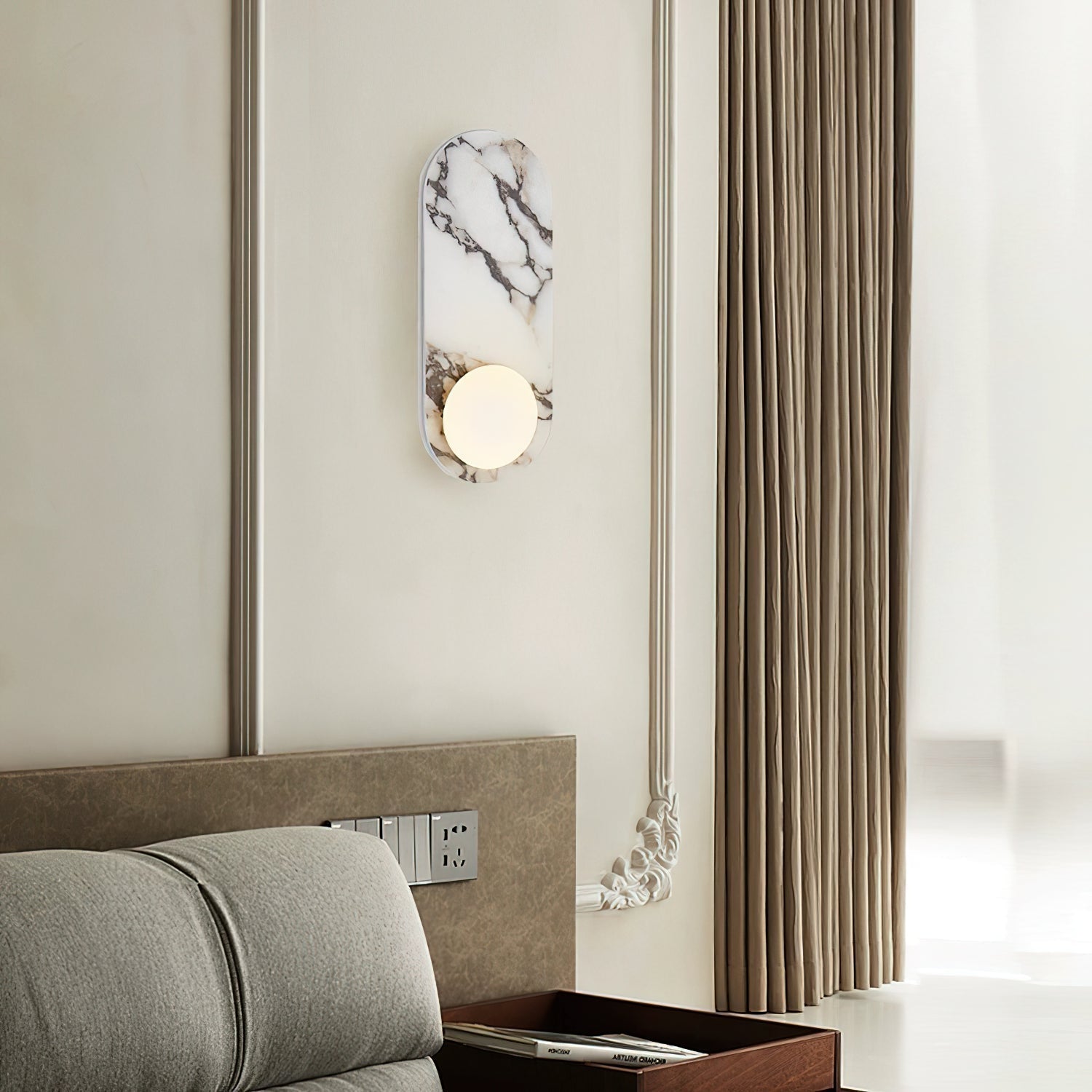 Covelyra Applique Murale En Marbre Et Verre Minimaliste Moderne