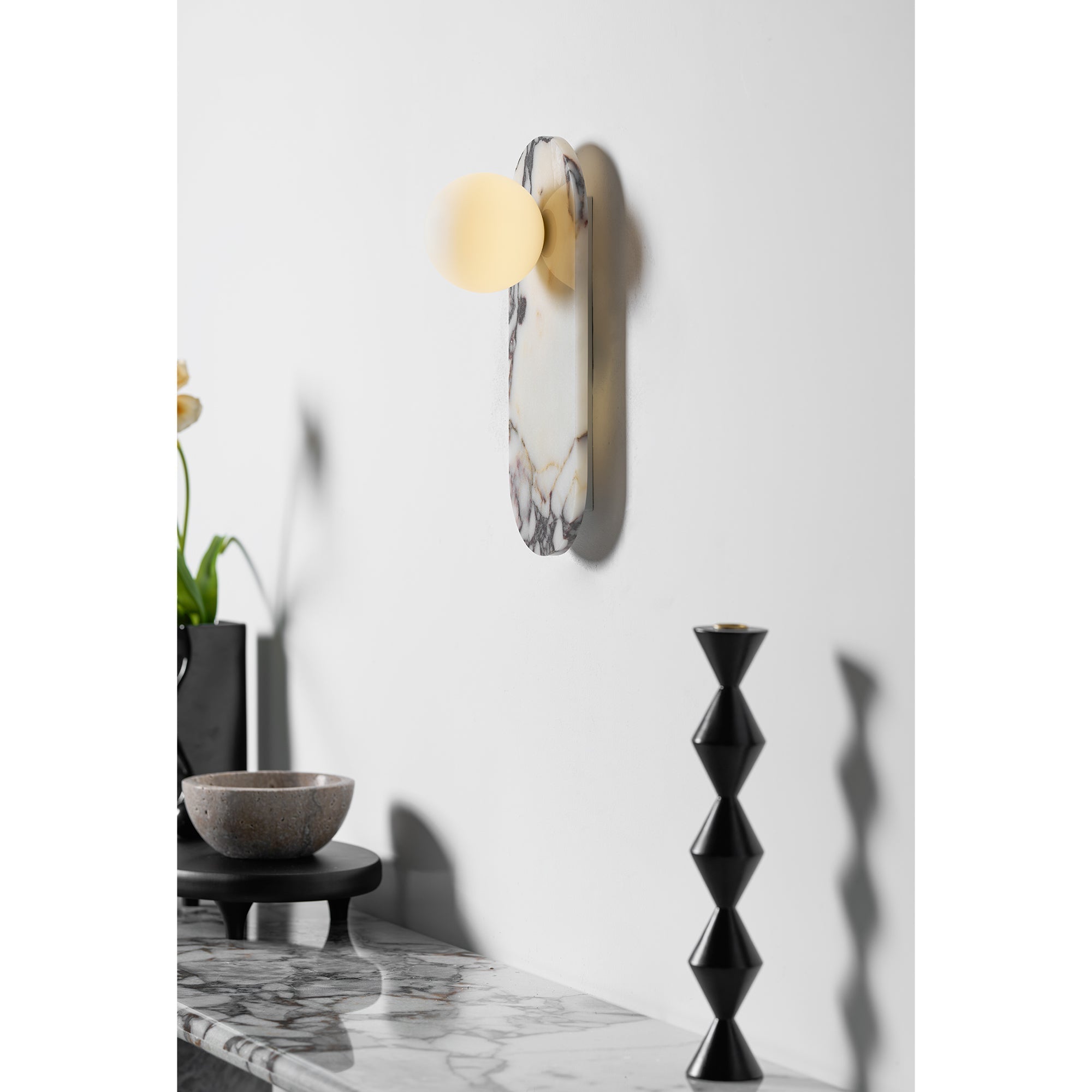 Covelyra Applique Murale En Marbre Et Verre Minimaliste Moderne