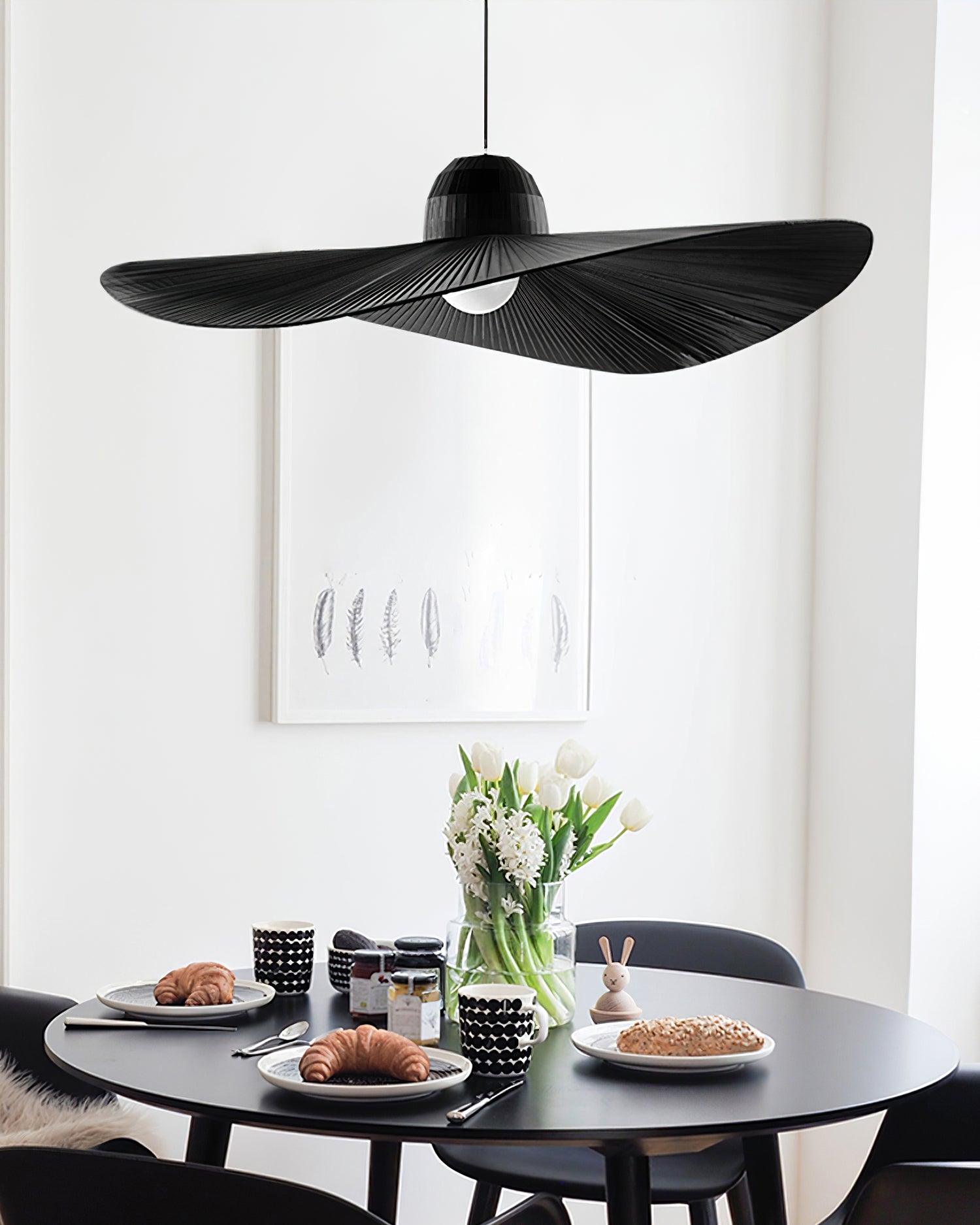 Moire Hat Suspension Tissu Plissé Moderne