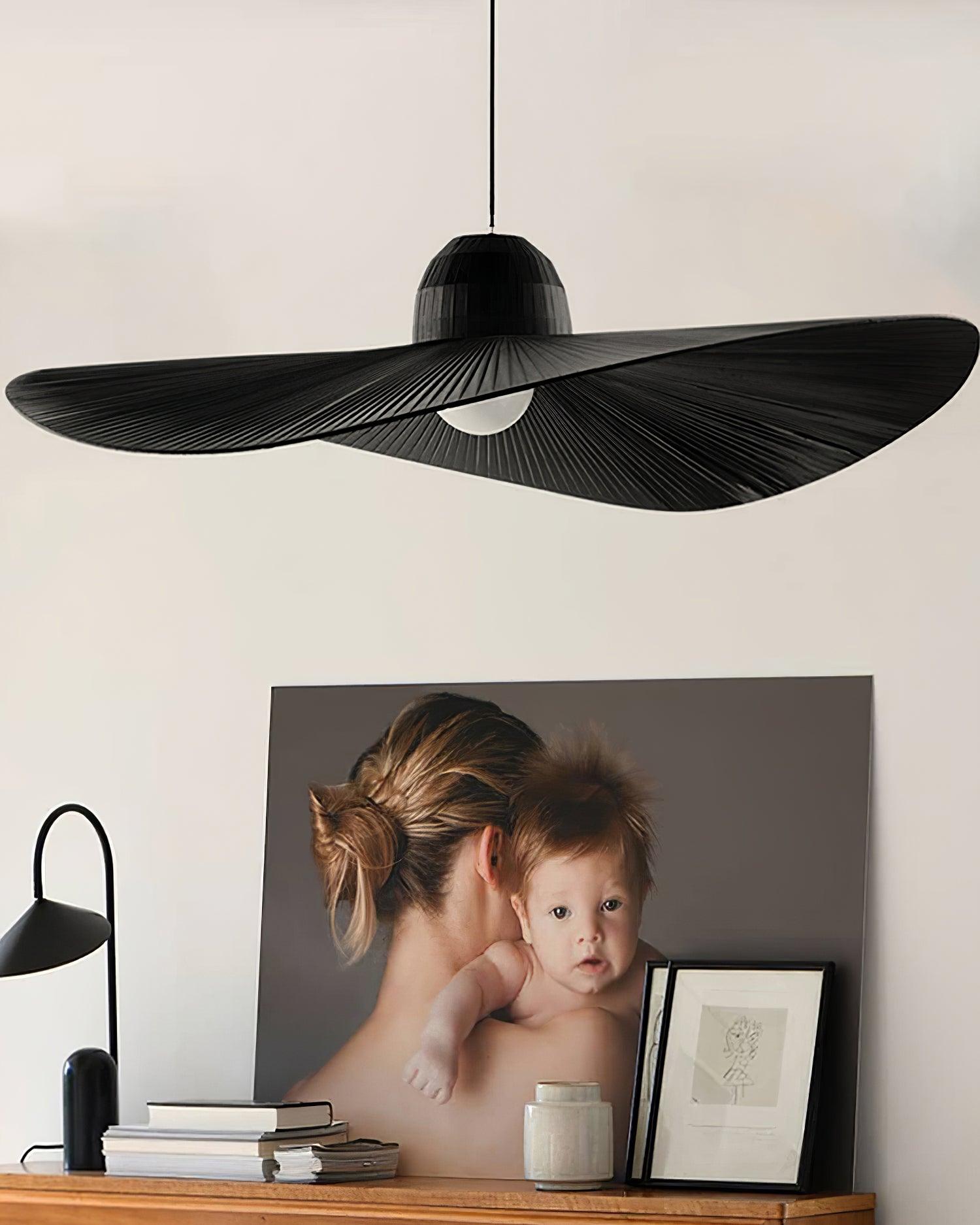 Moire Hat Suspension Tissu Plissé Moderne