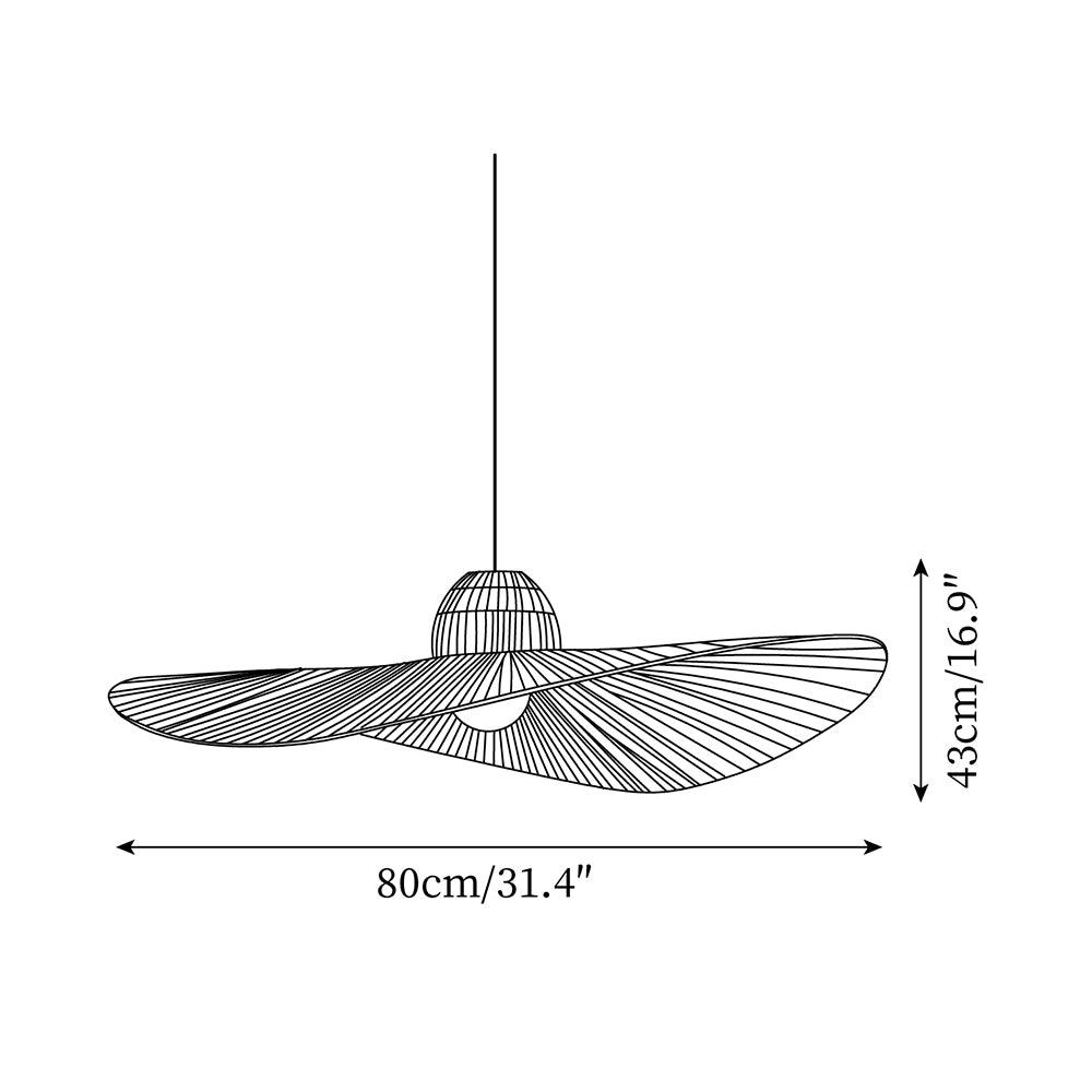 Moire Hat Suspension Tissu Plissé Moderne
