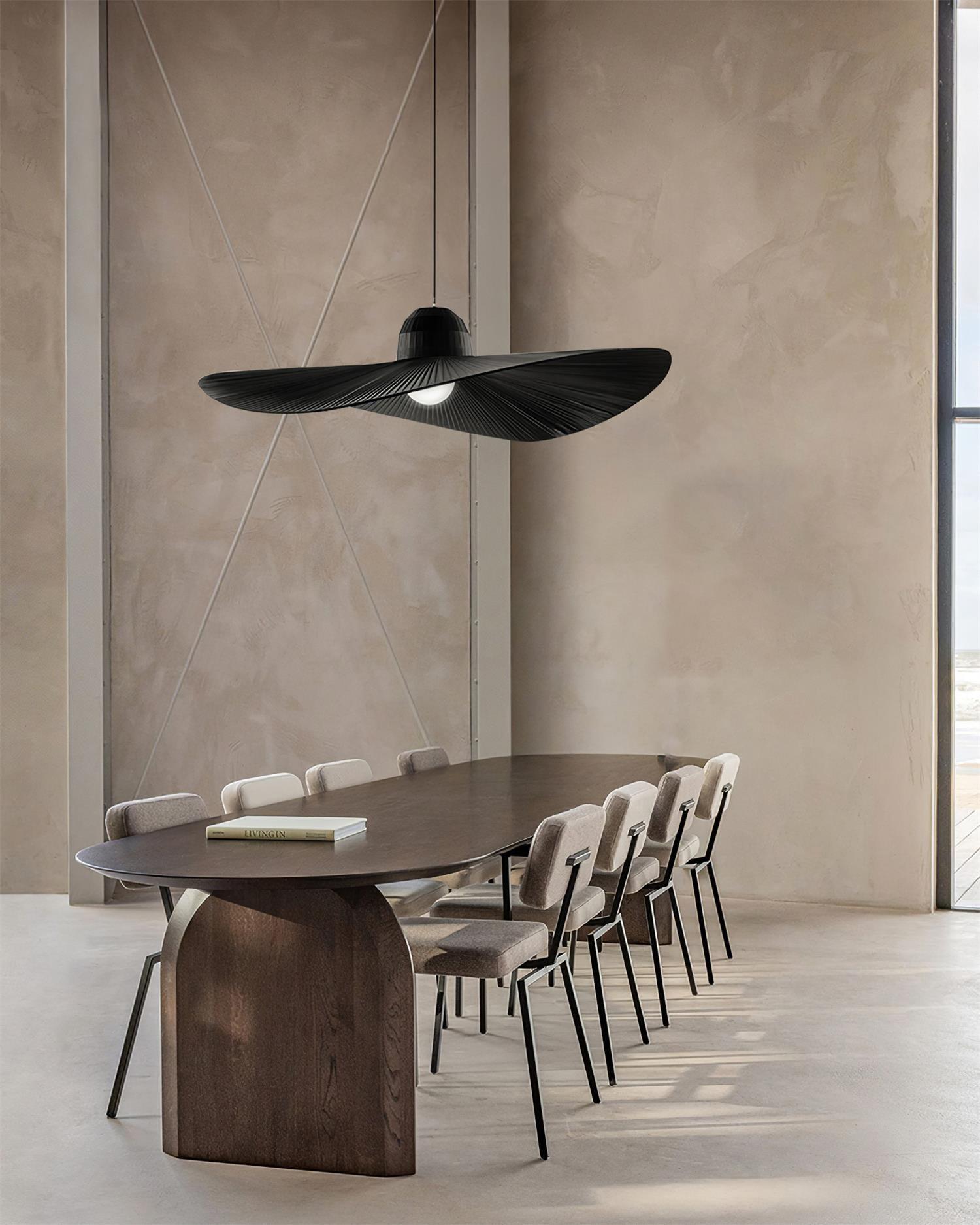 Moire Hat Suspension Tissu Plissé Moderne