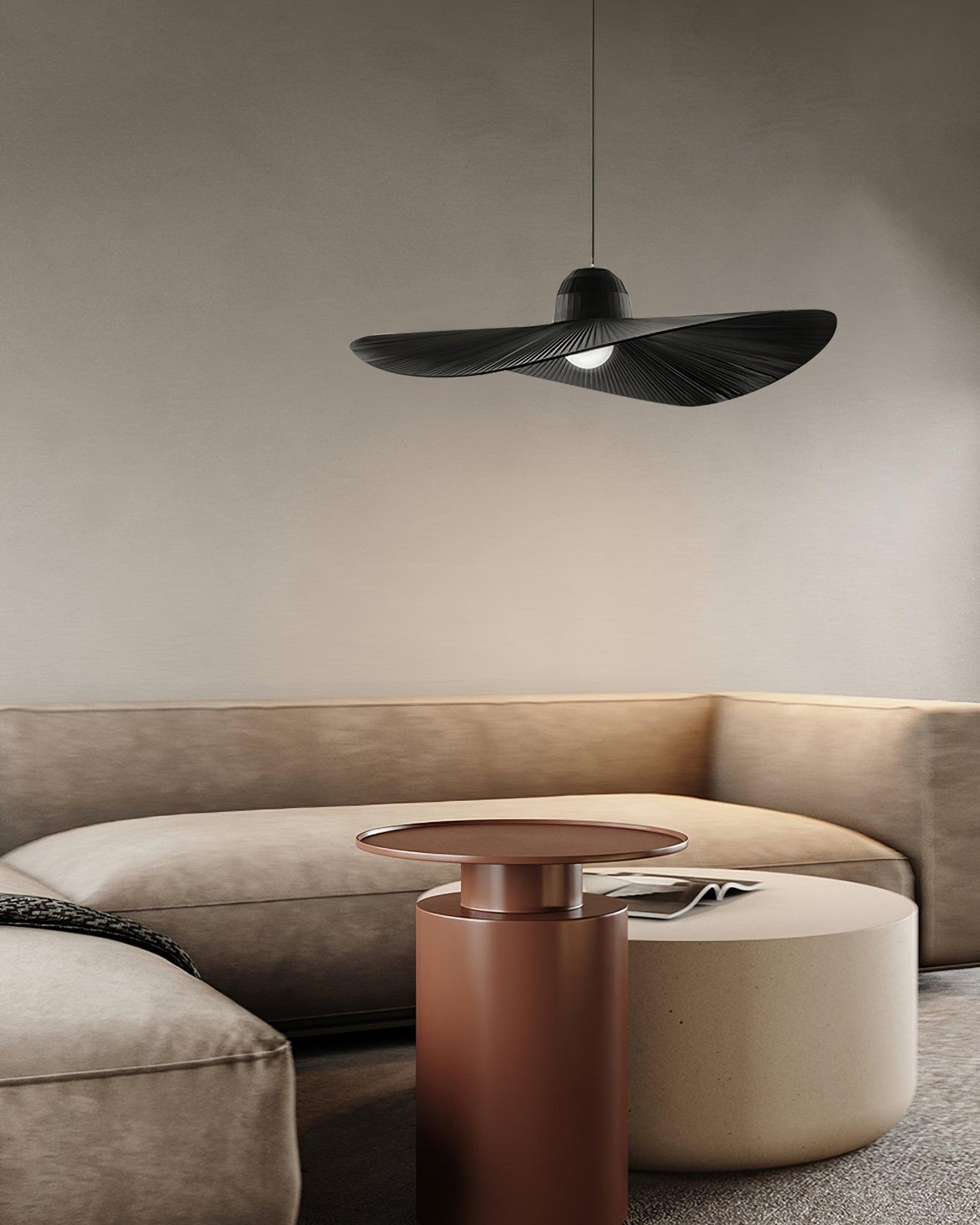 Moire Hat Suspension Tissu Plissé Moderne