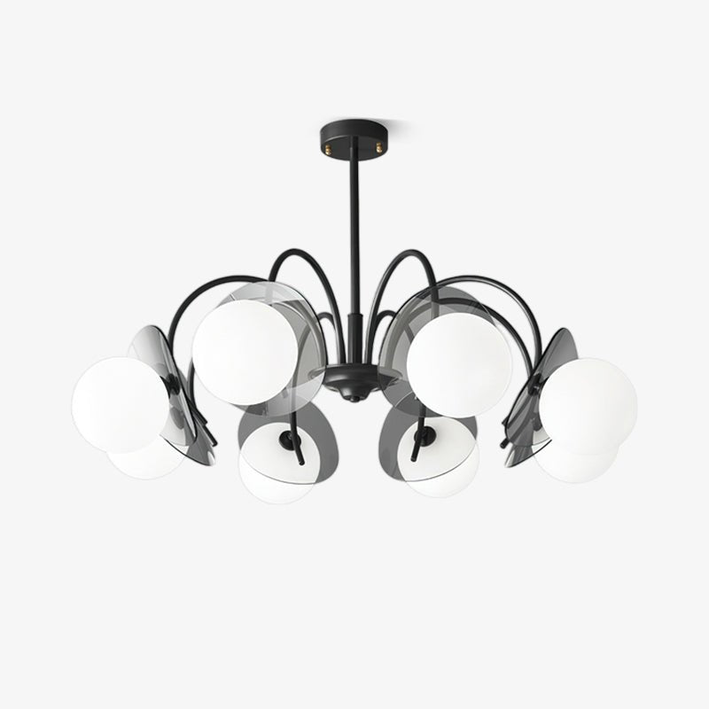 Aurora Lustre Globe Bras Sculptural