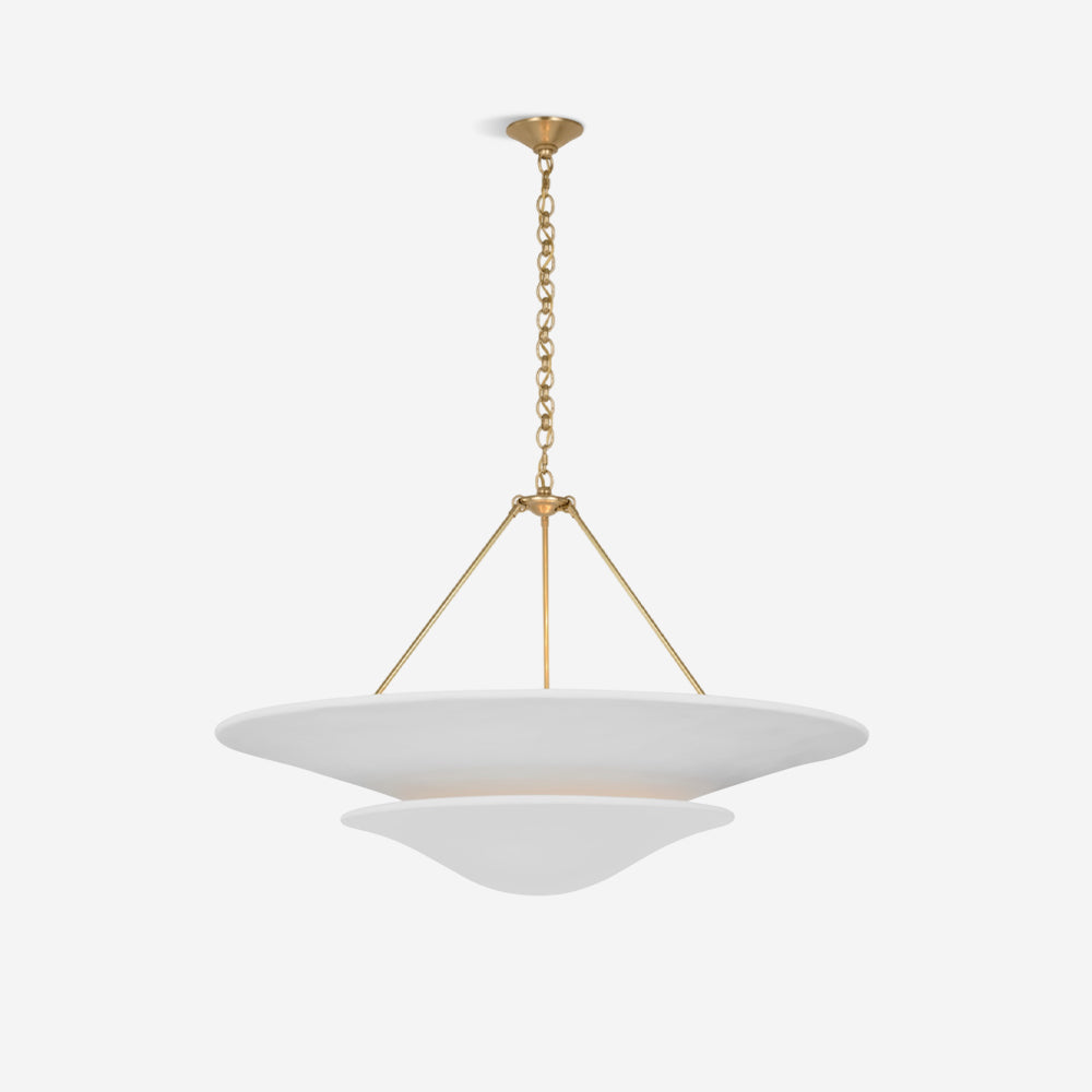 Mollino Lustre Sculptural en Plâtre Suspendu