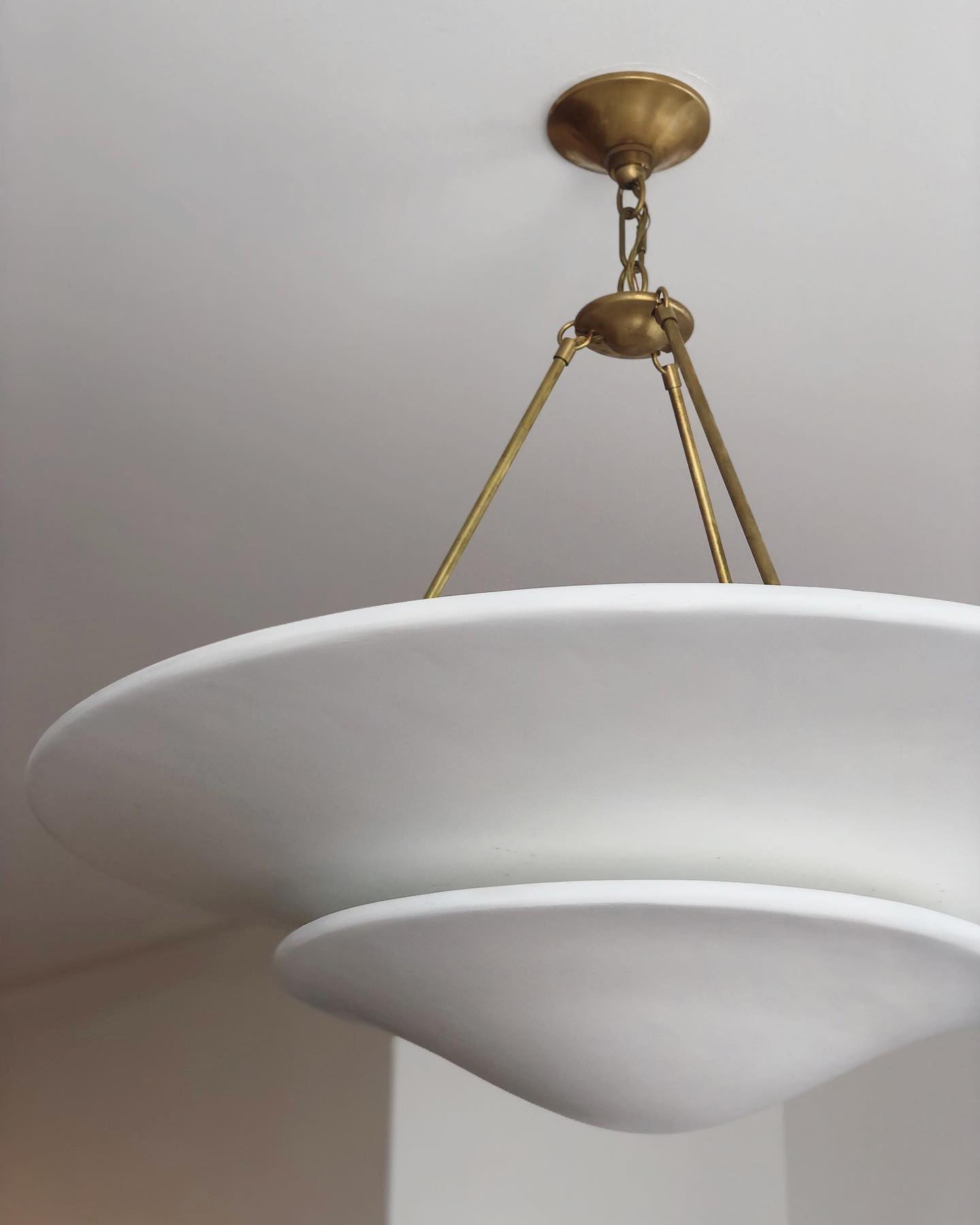 Mollino Lustre Sculptural en Plâtre Suspendu