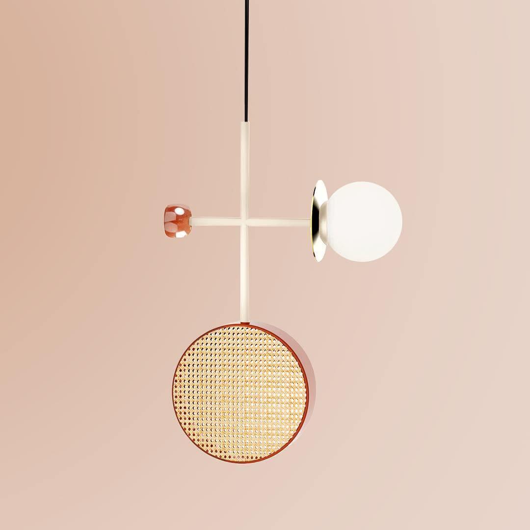 Circa Lampe Suspendue en Verre Vintage
