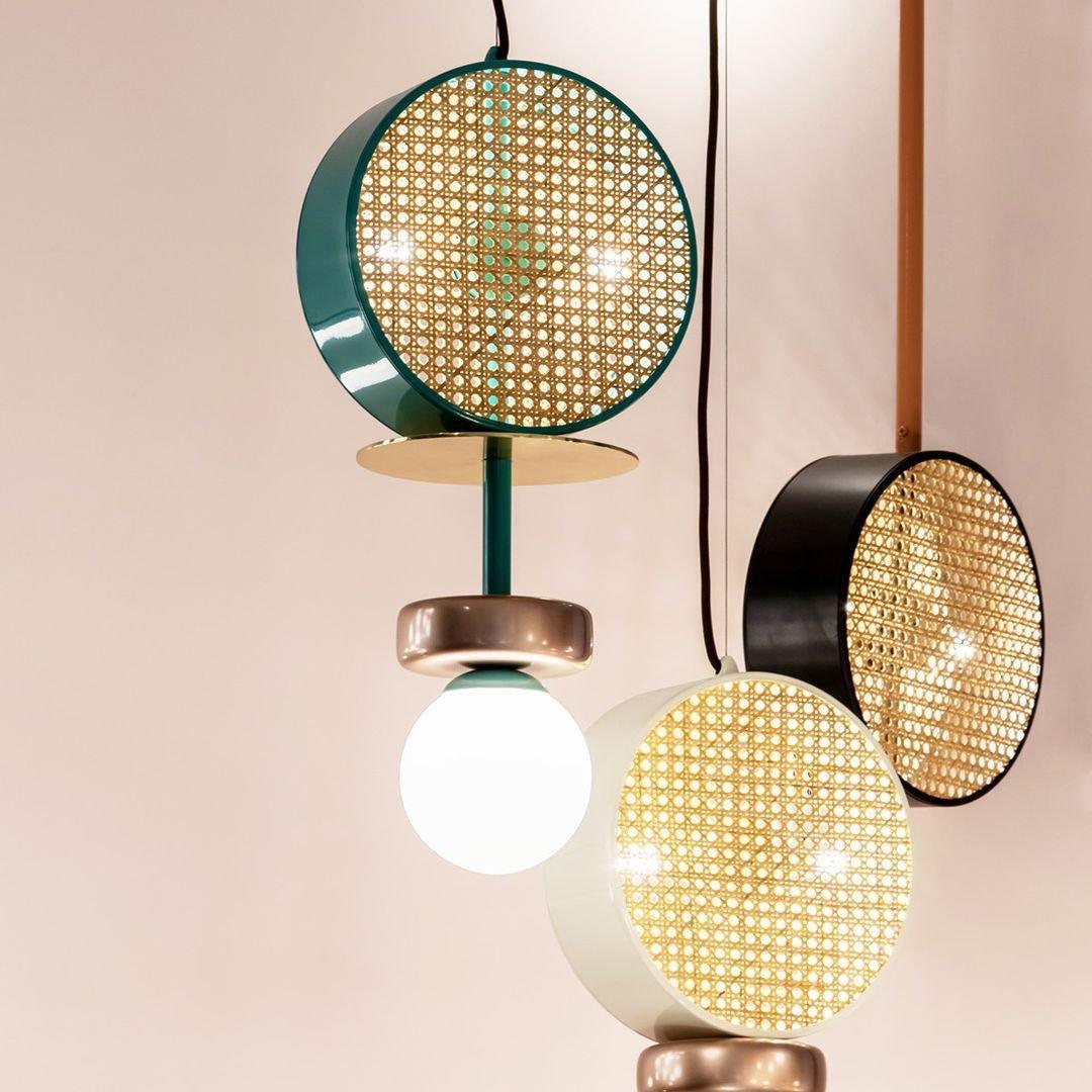 Circa Lampe Suspendue en Verre Vintage