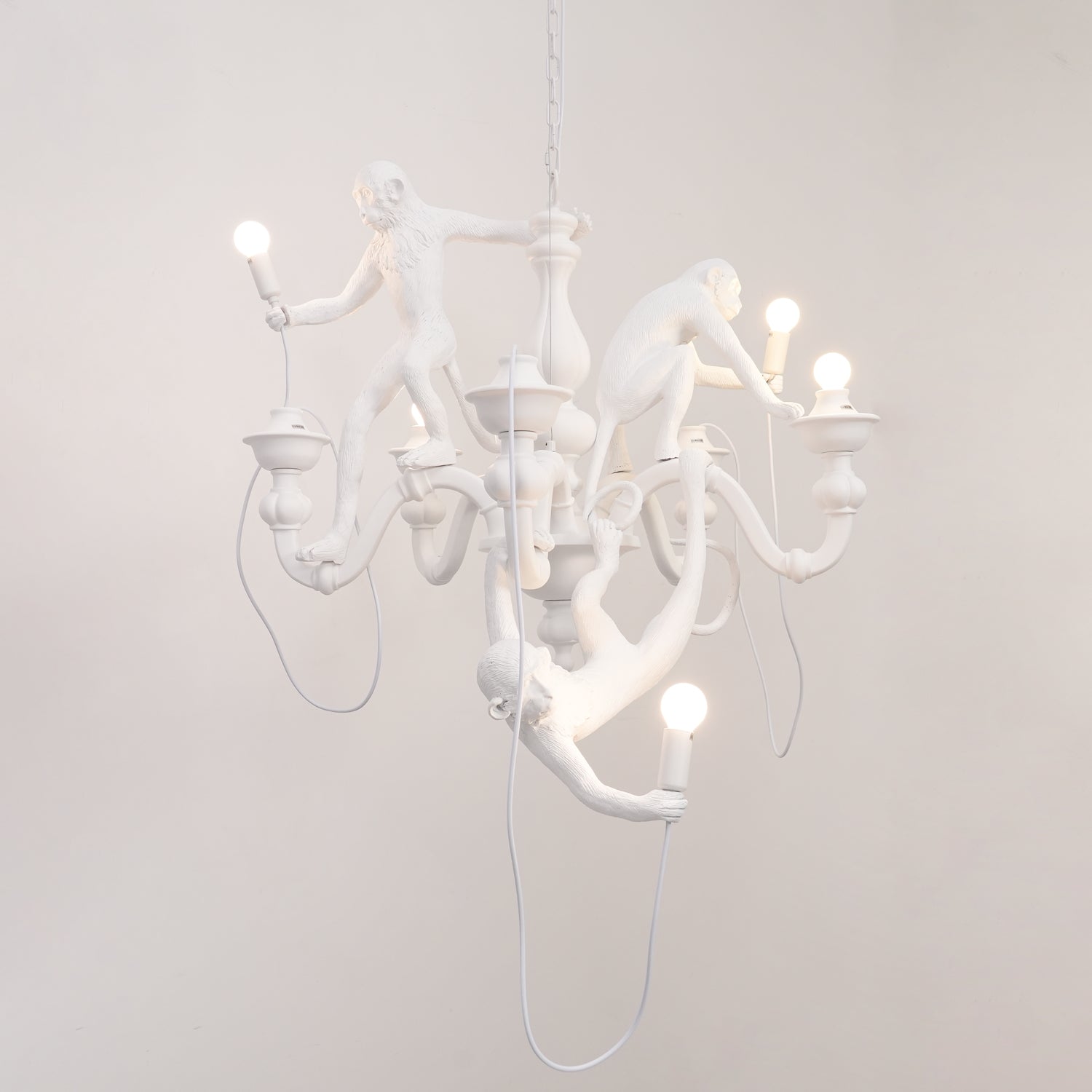 Lustra Lustre Singe Noir Sculpture Ludique