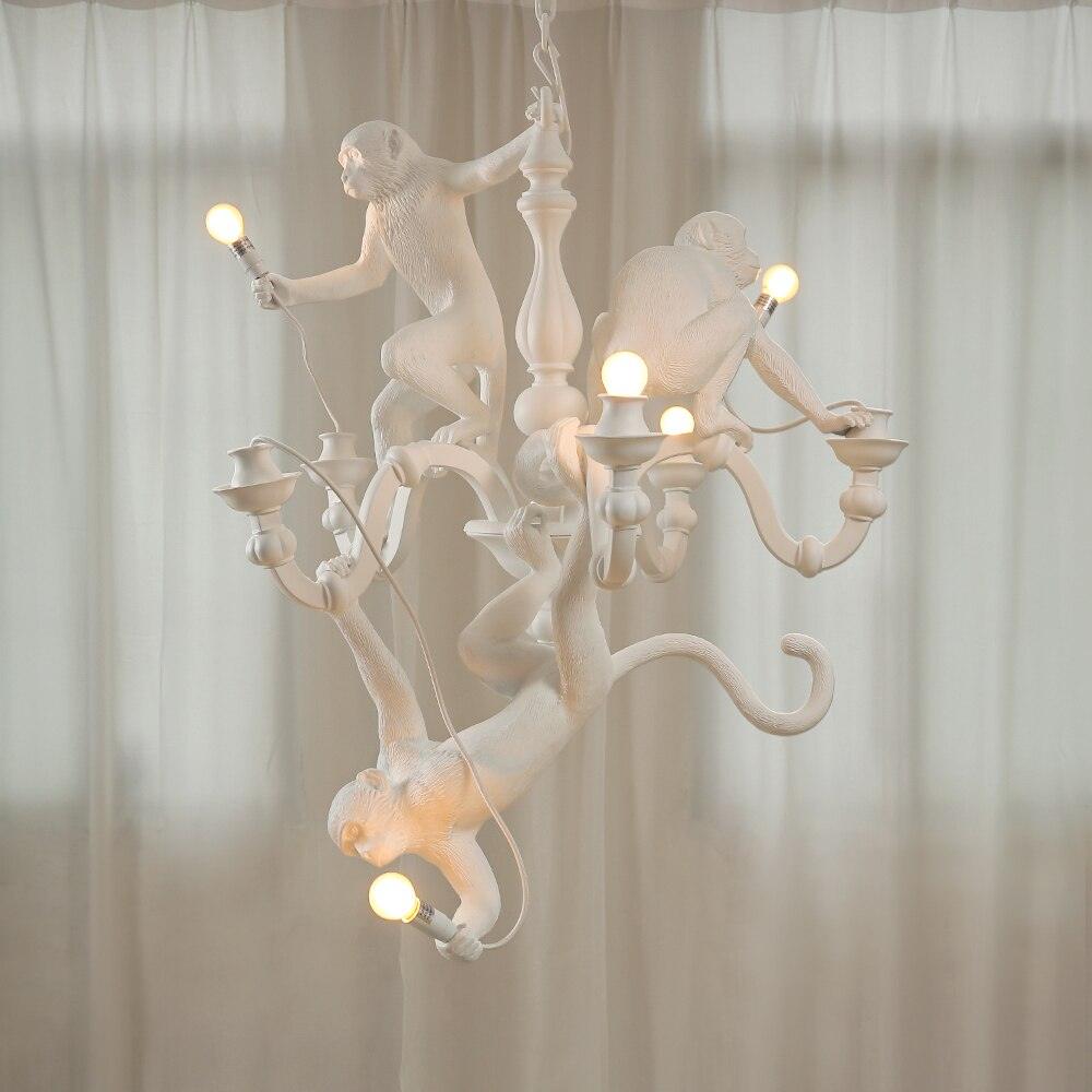 Lustra Lustre Singe Noir Sculpture Ludique
